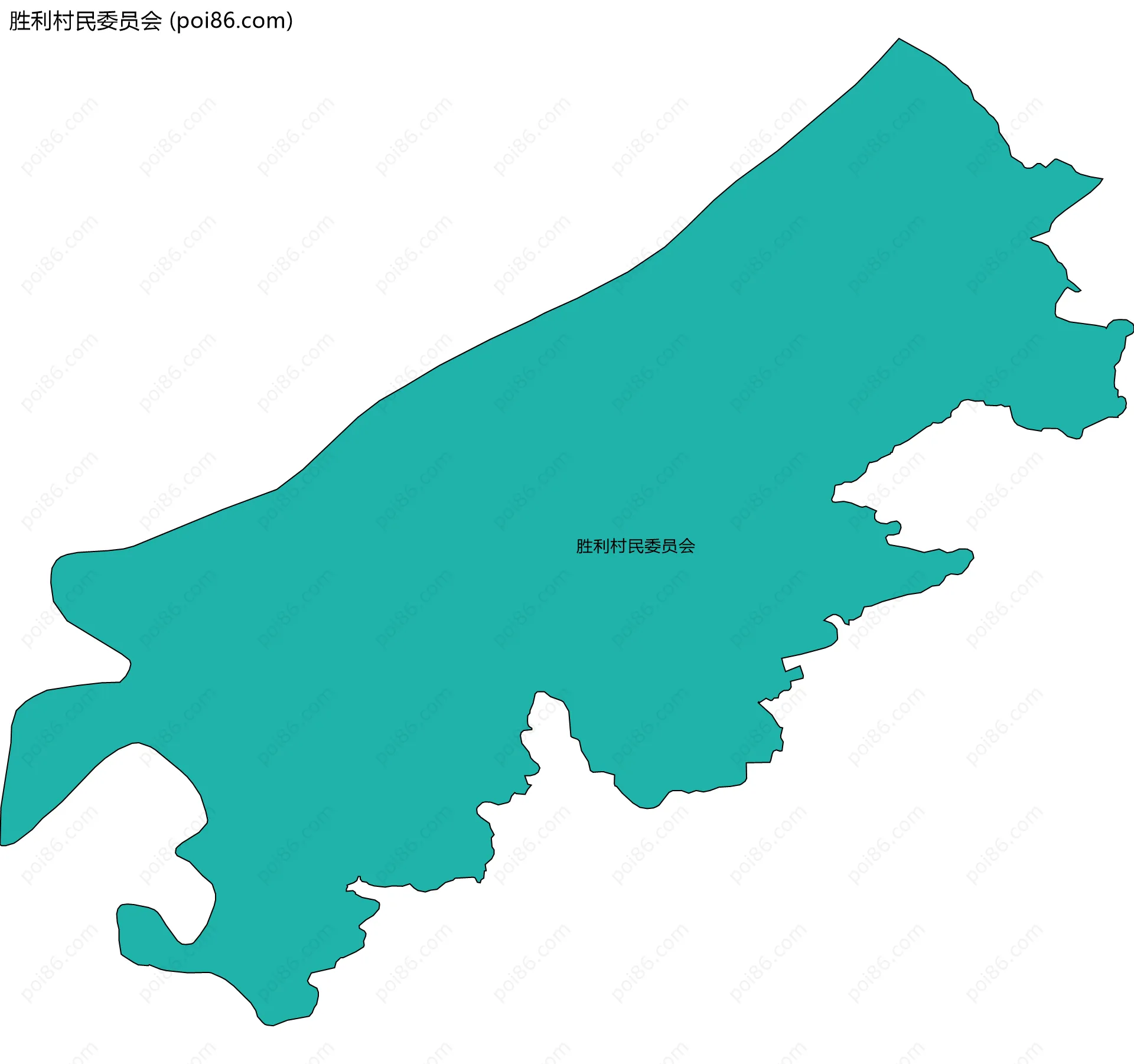 胜利村民委员会边界地图