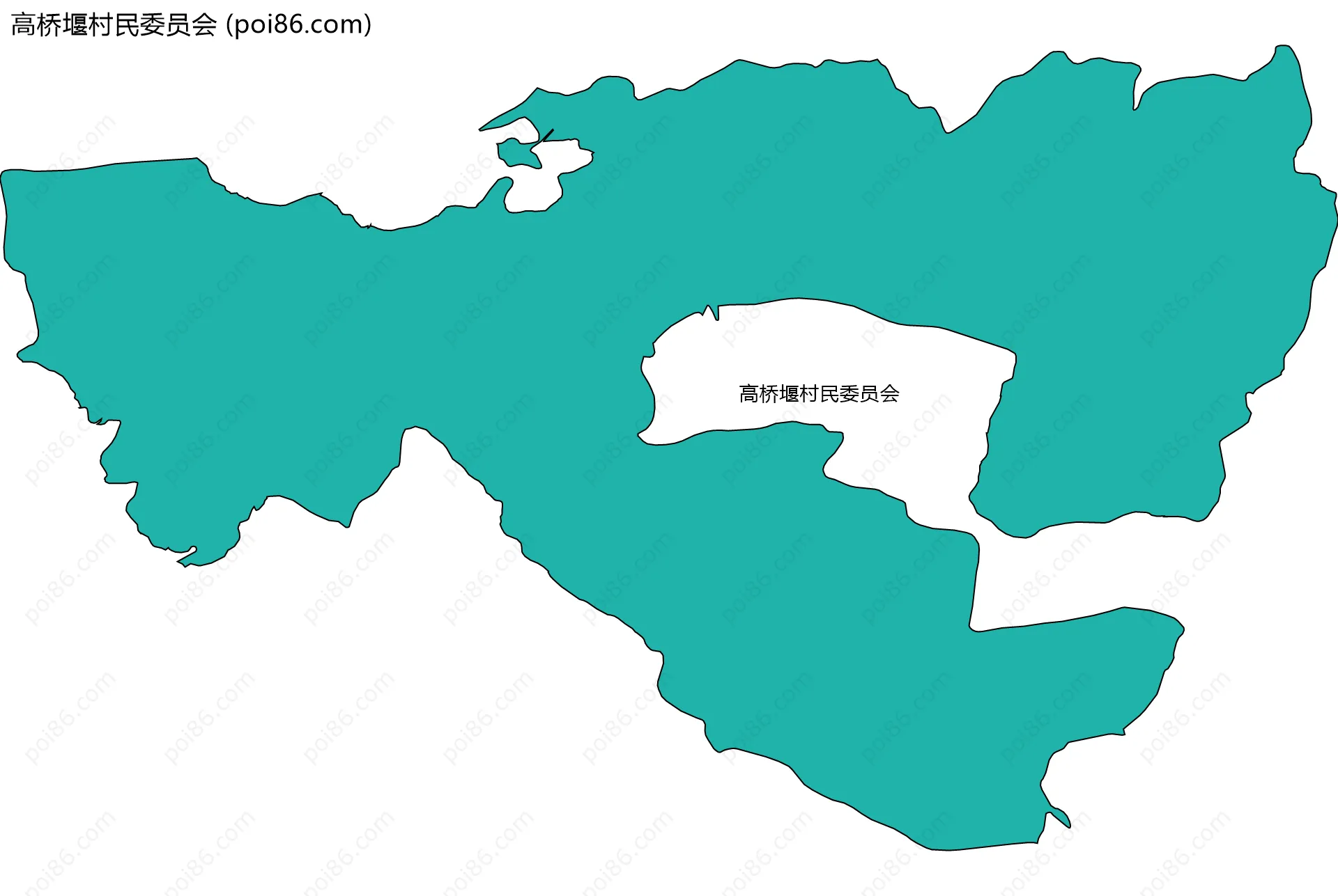 高桥堰村民委员会边界地图