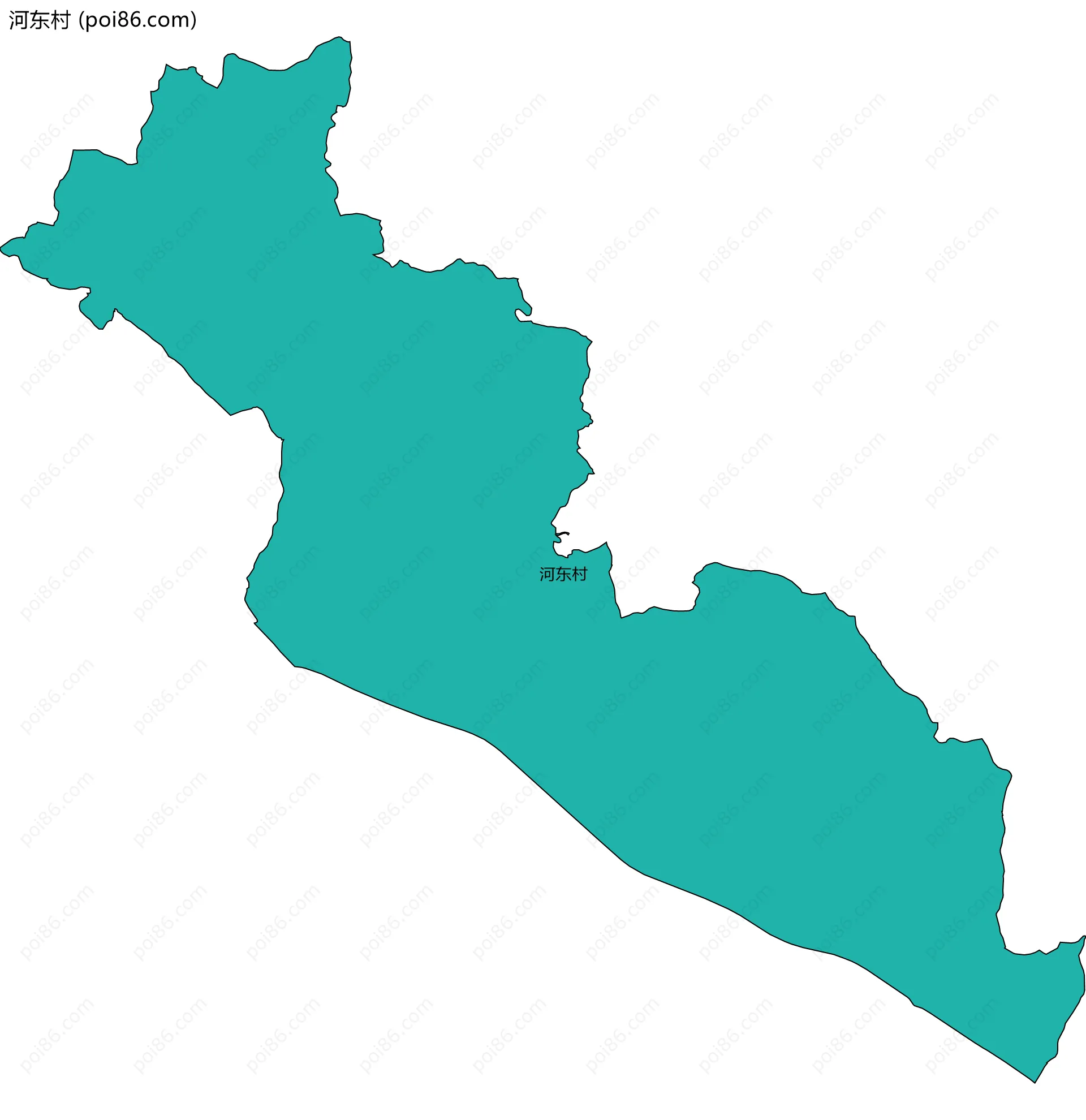 河东村边界地图