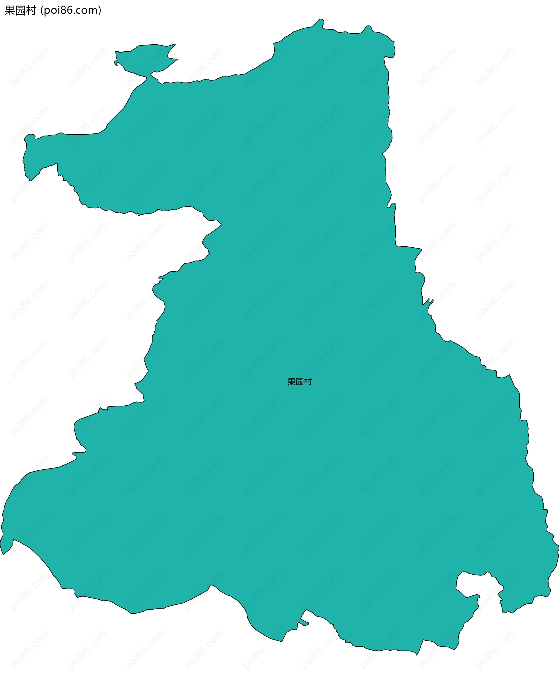 果园村边界地图
