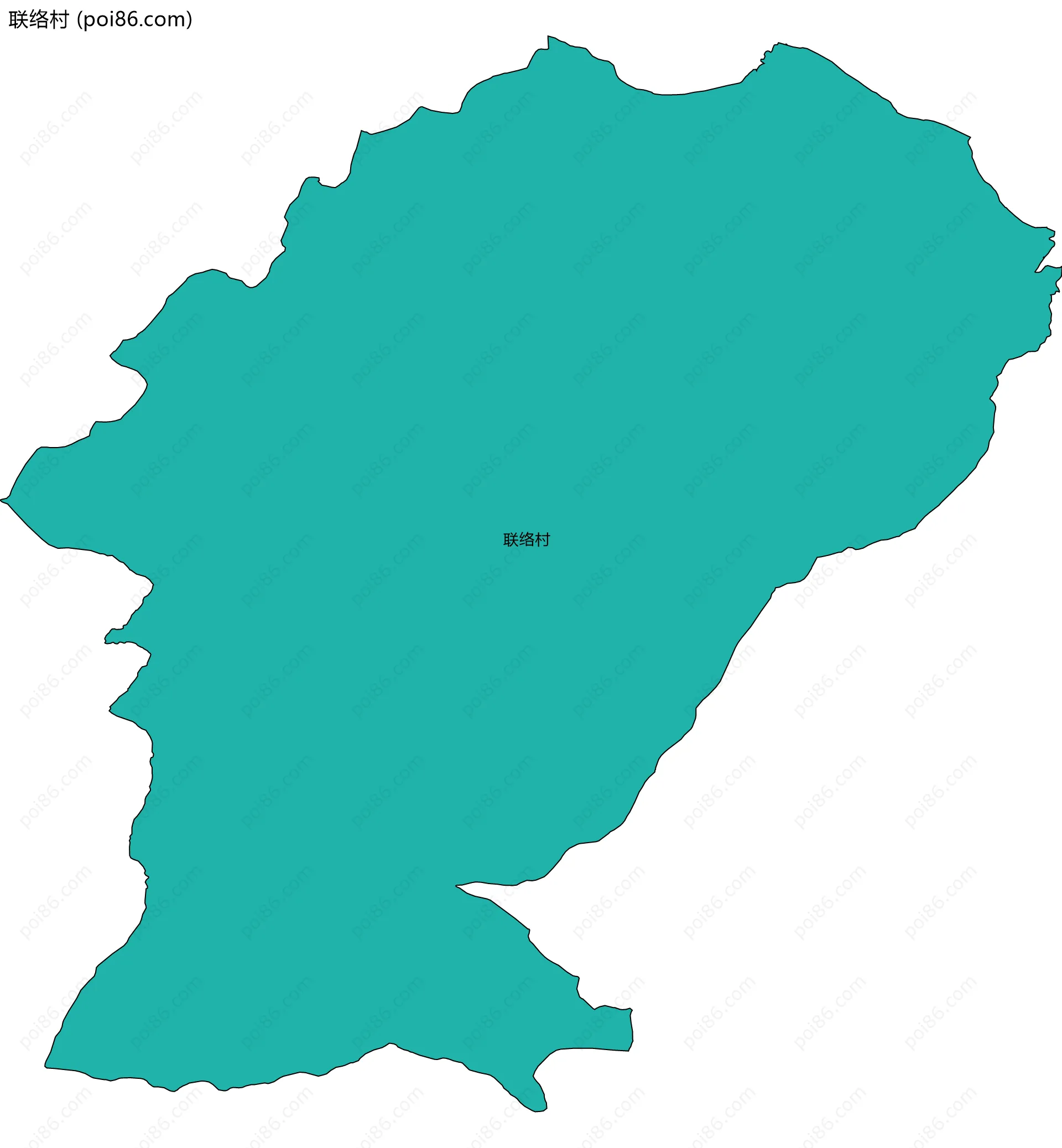 联络村边界地图