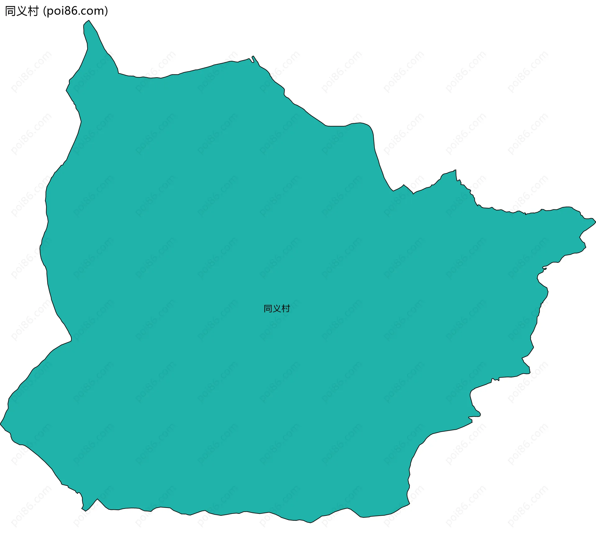 同义村边界地图