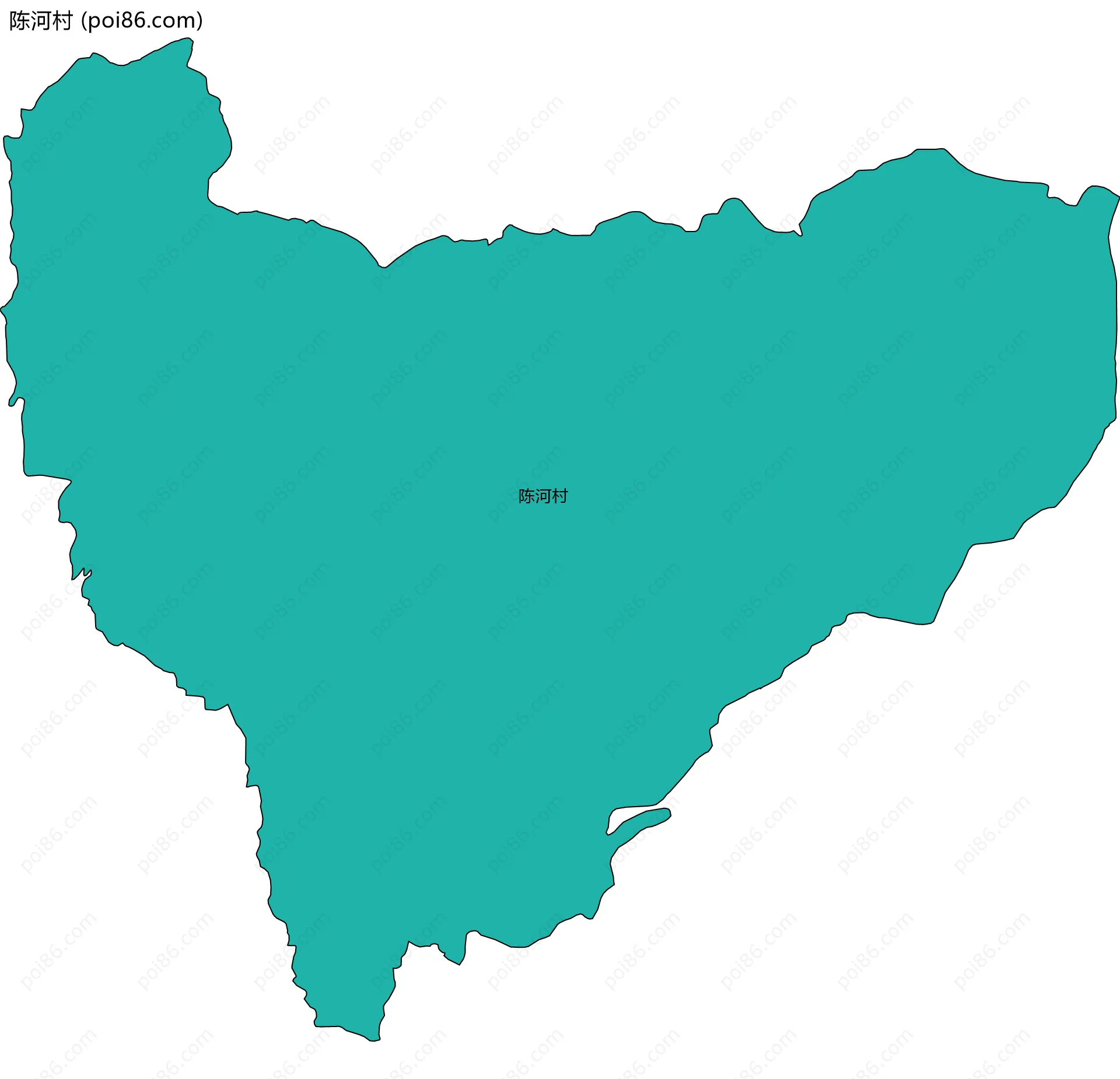 陈河村边界地图