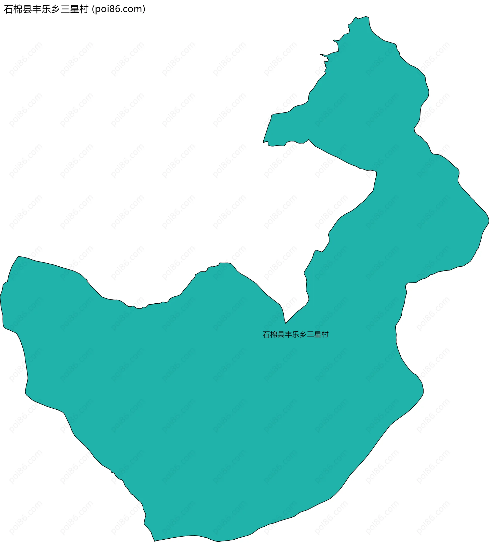石棉县丰乐乡三星村边界地图