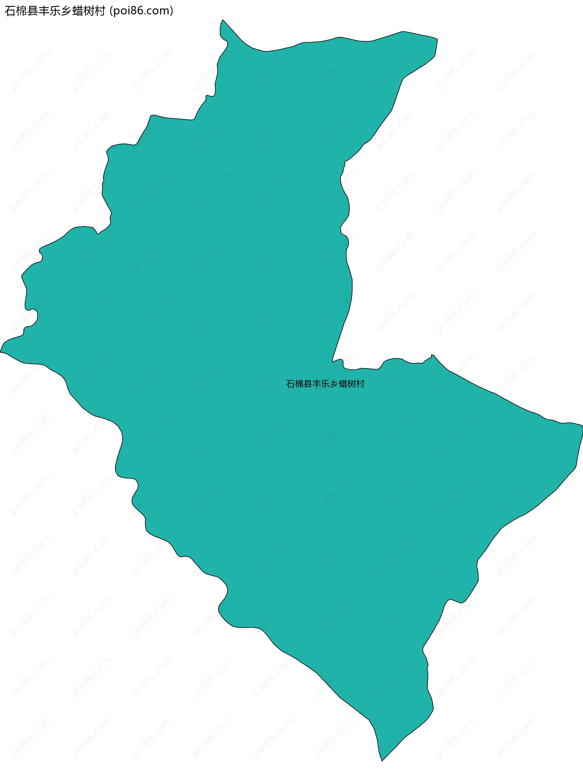 石棉县丰乐乡蜡树村边界地图