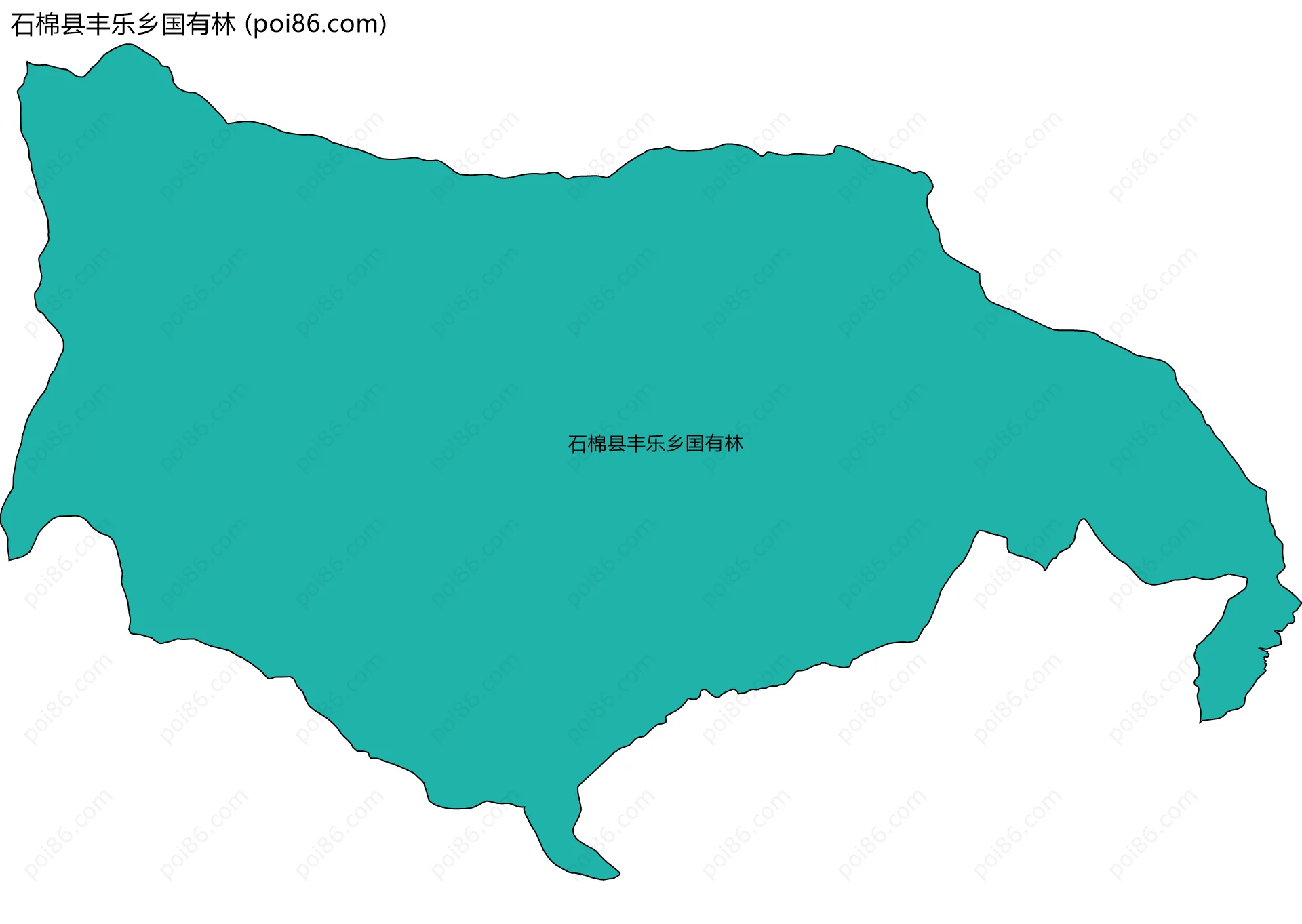 石棉县丰乐乡国有林边界地图