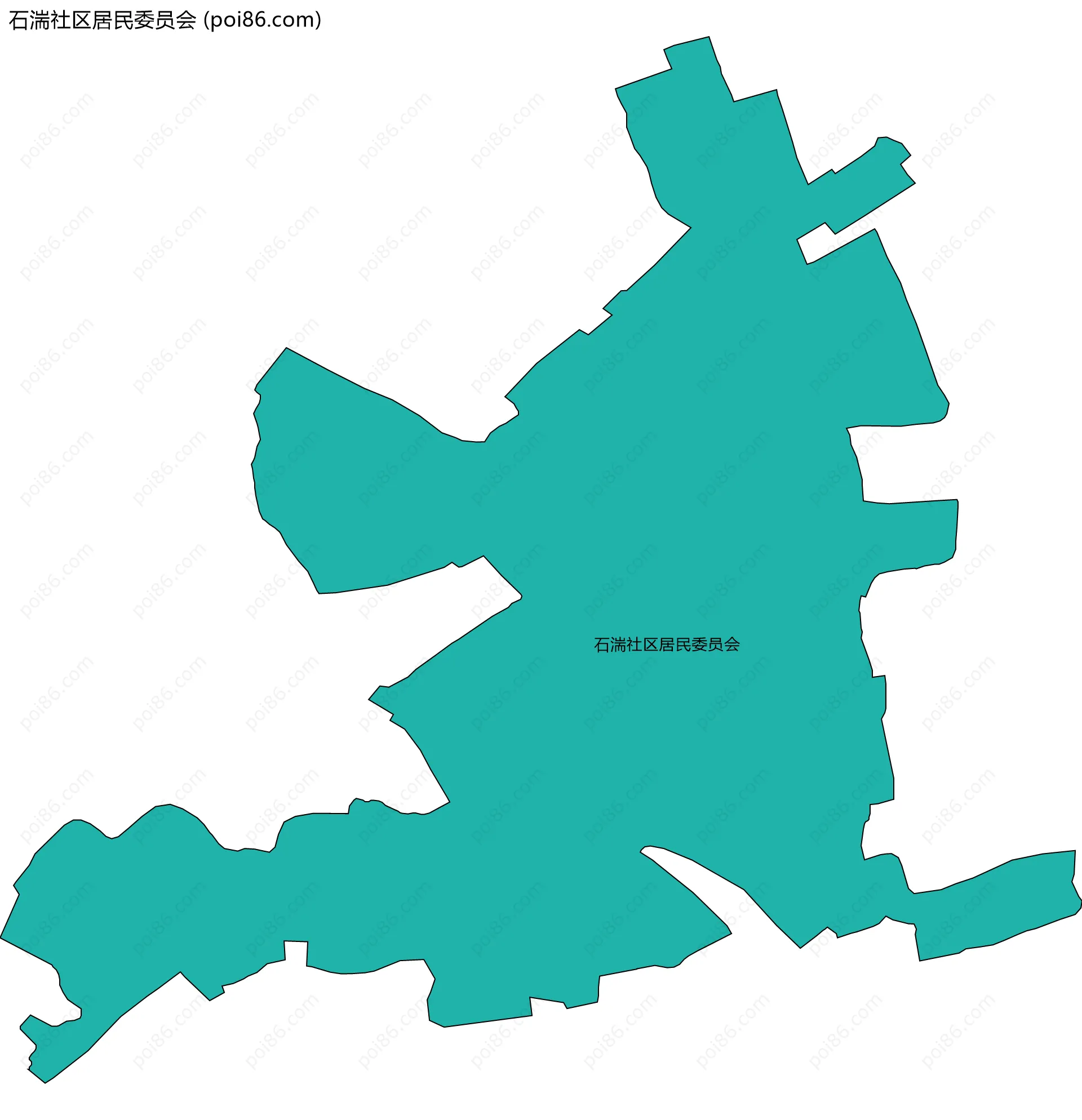 石湍社区居民委员会边界地图