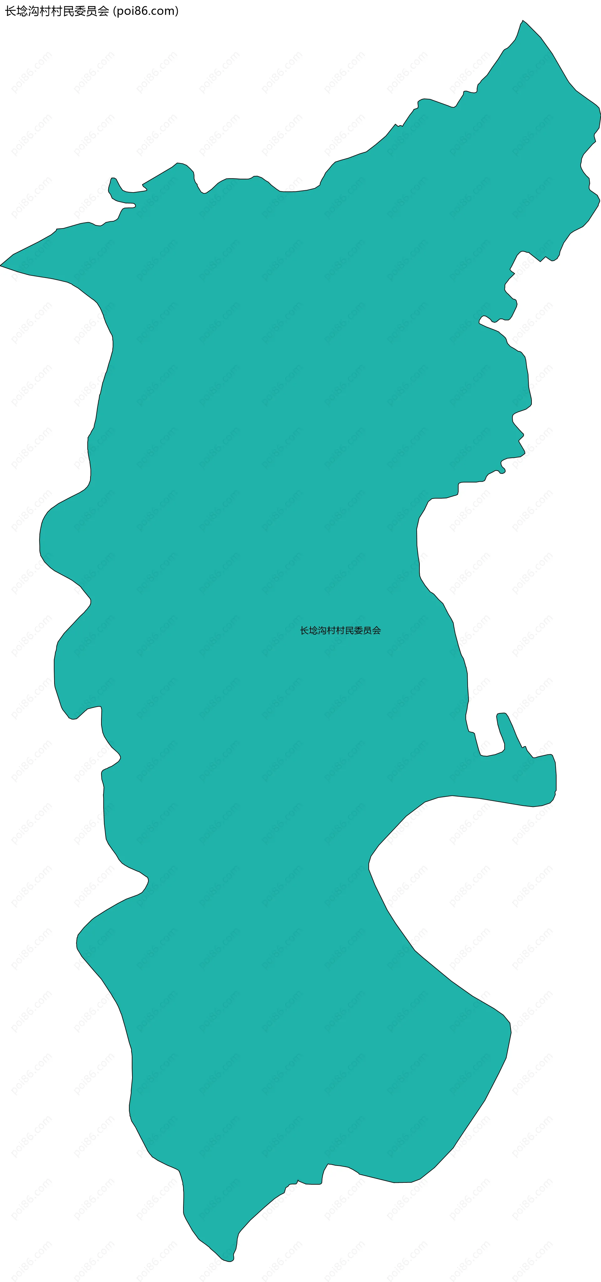 长埝沟村村民委员会边界地图