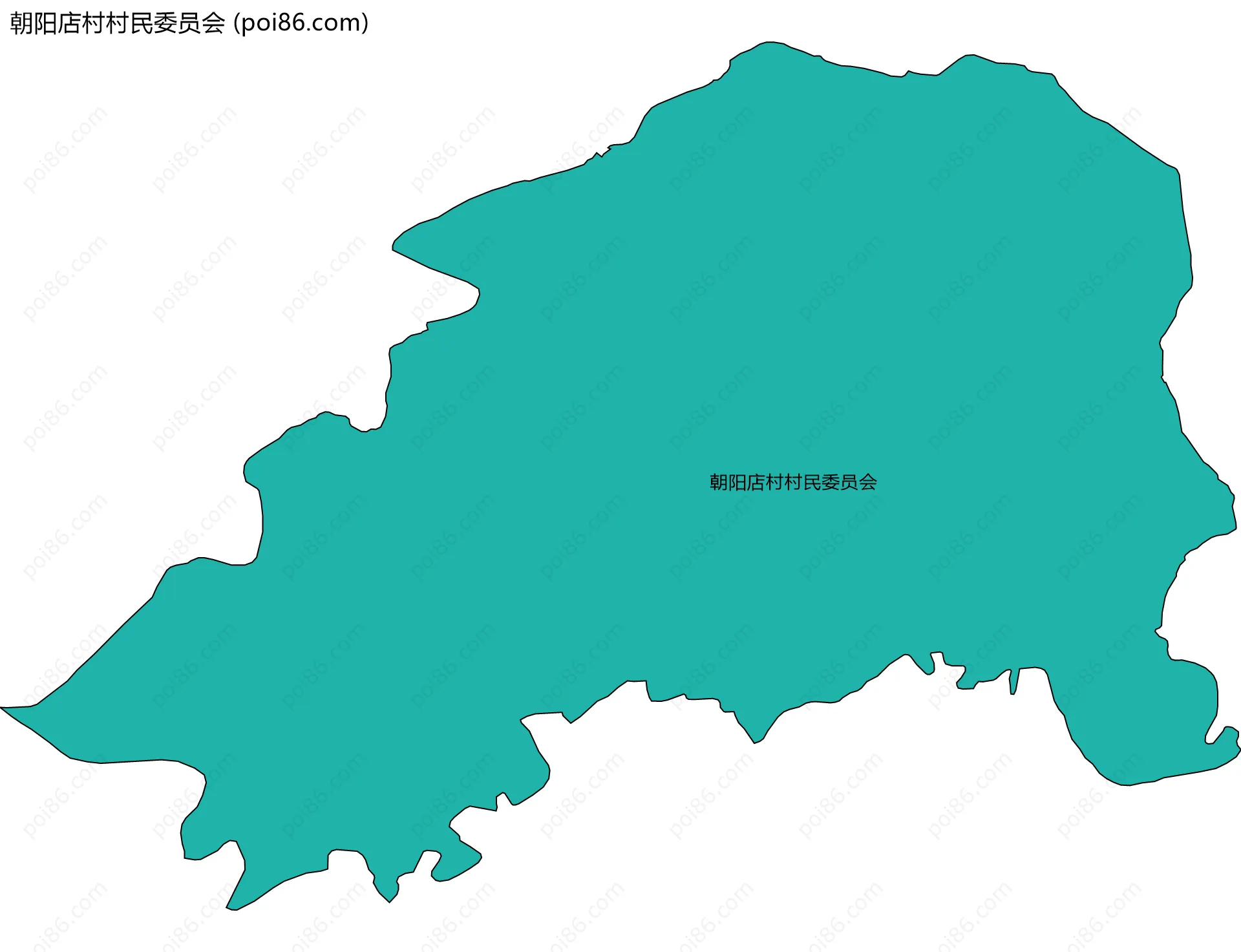 朝阳店村村民委员会边界地图