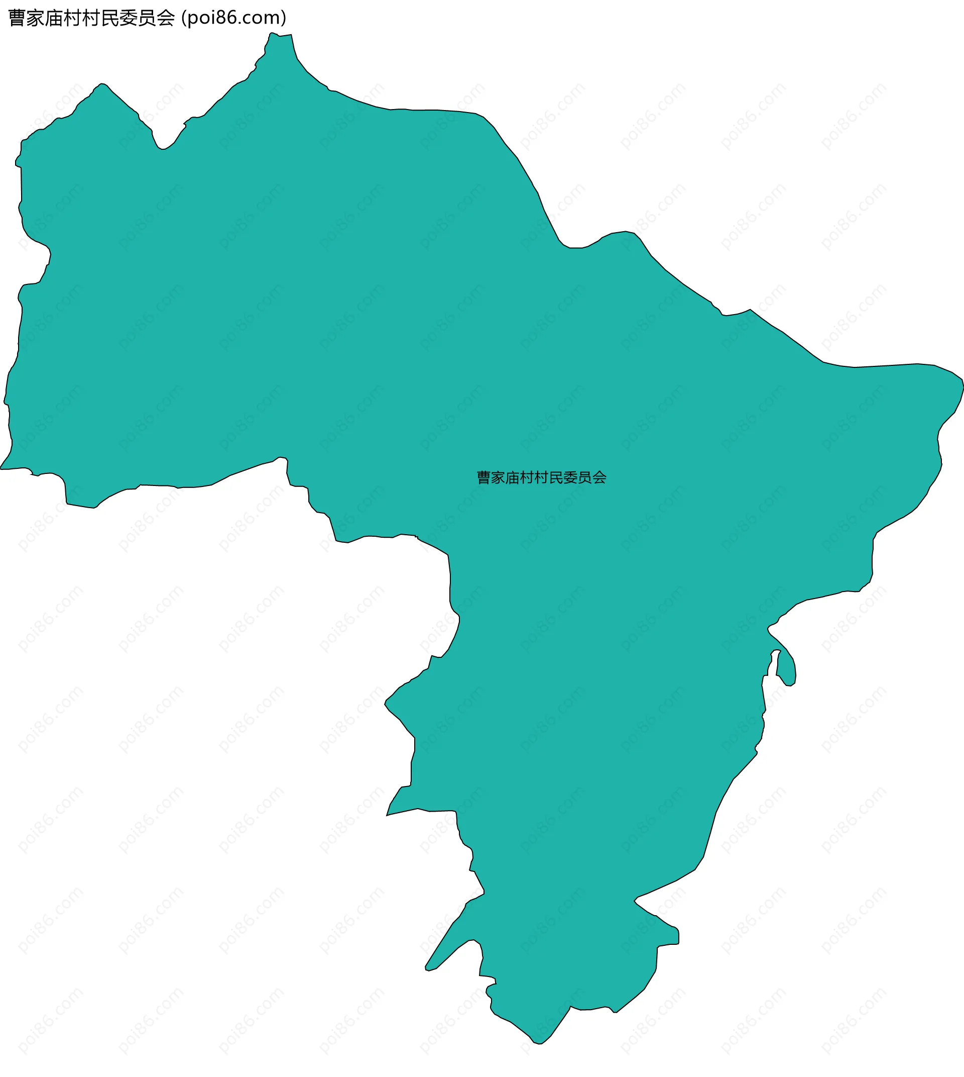 曹家庙村村民委员会边界地图