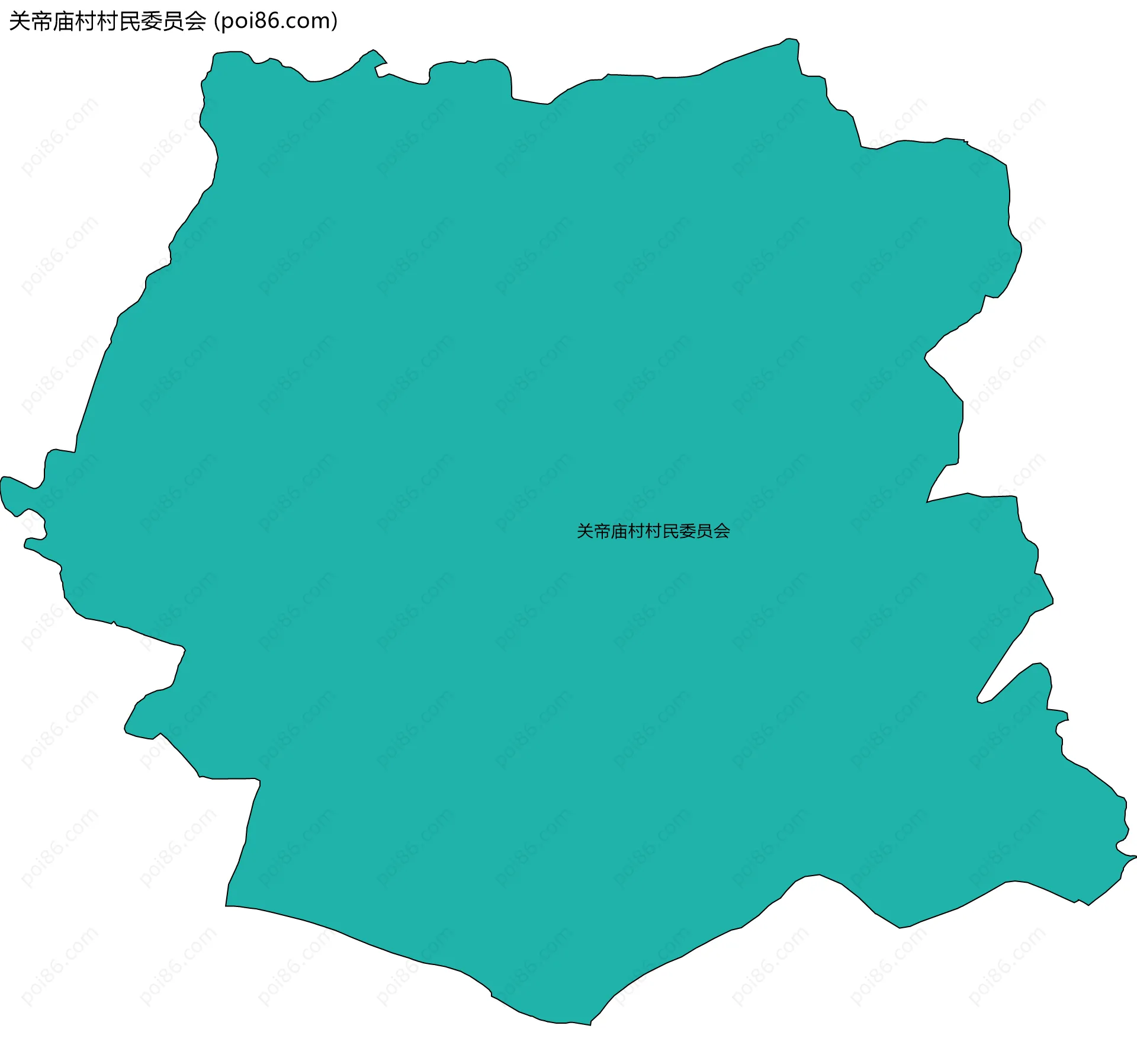 关帝庙村村民委员会边界地图