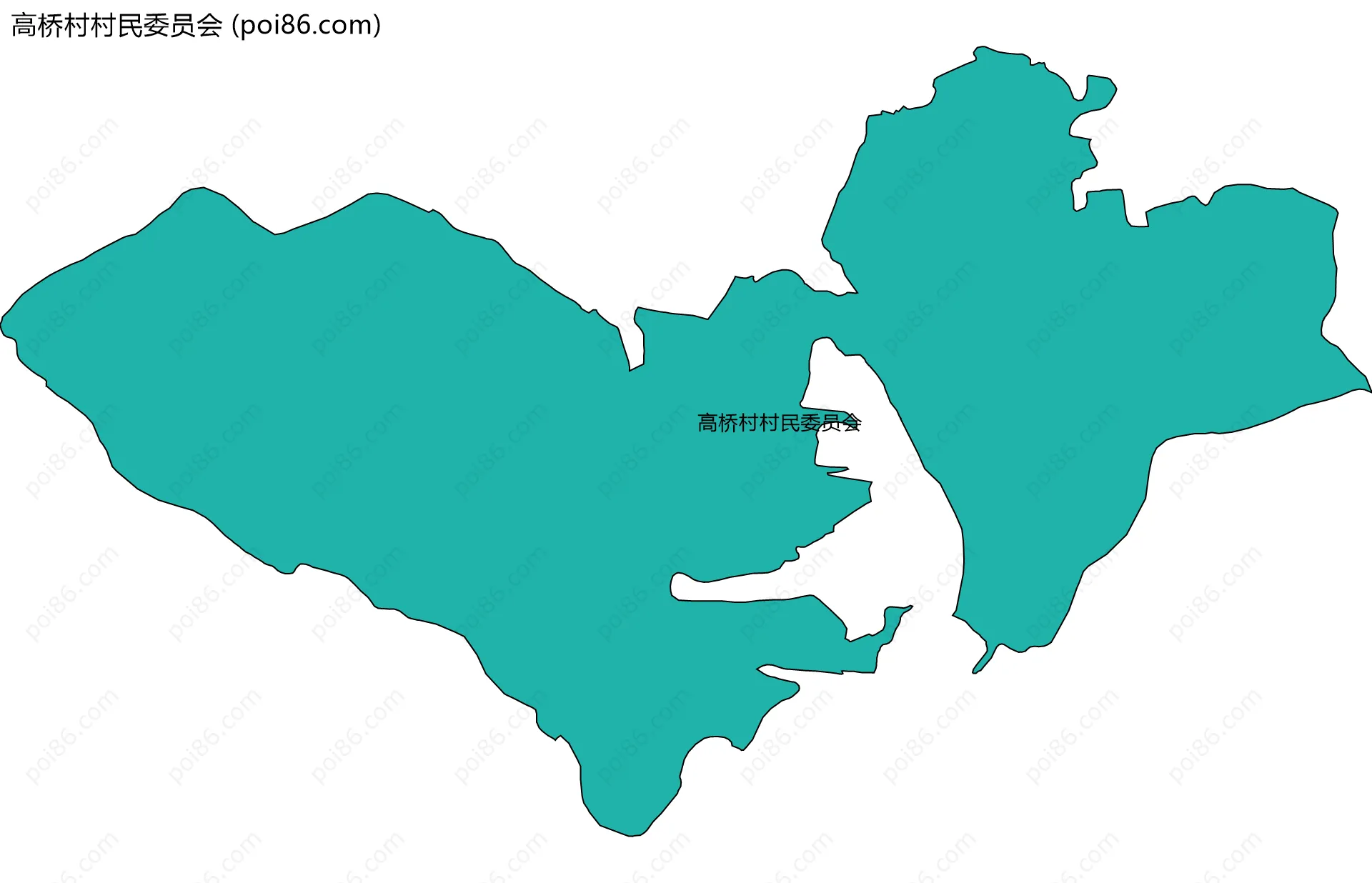 高桥村村民委员会边界地图