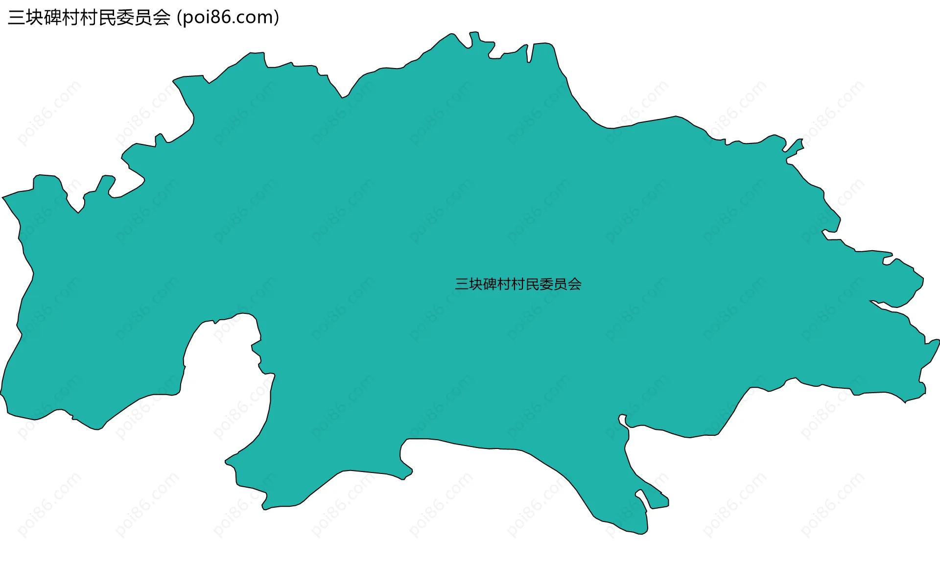 三块碑村村民委员会边界地图