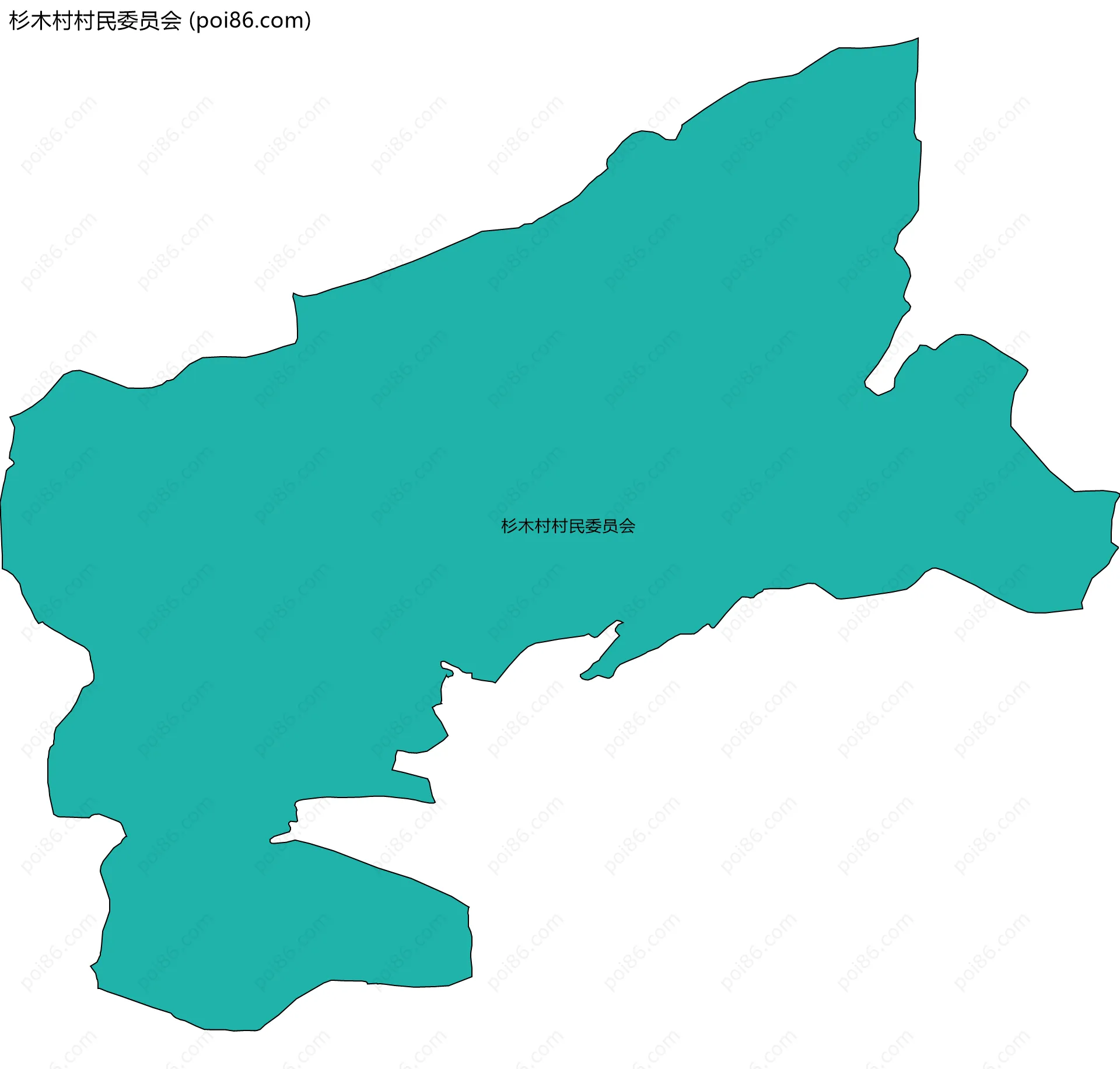 杉木村村民委员会边界地图