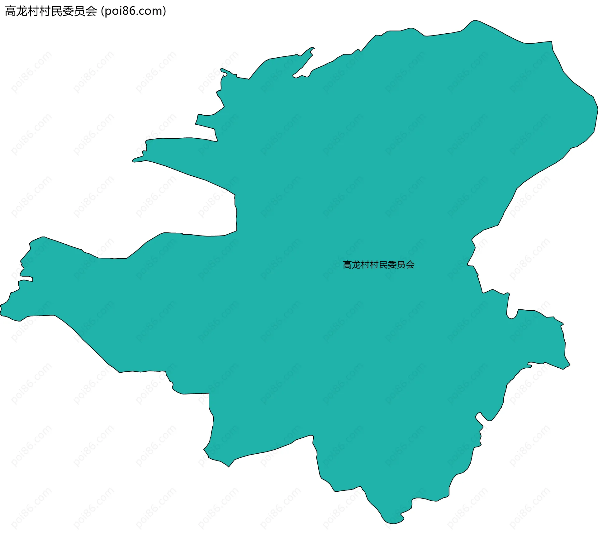高龙村村民委员会边界地图