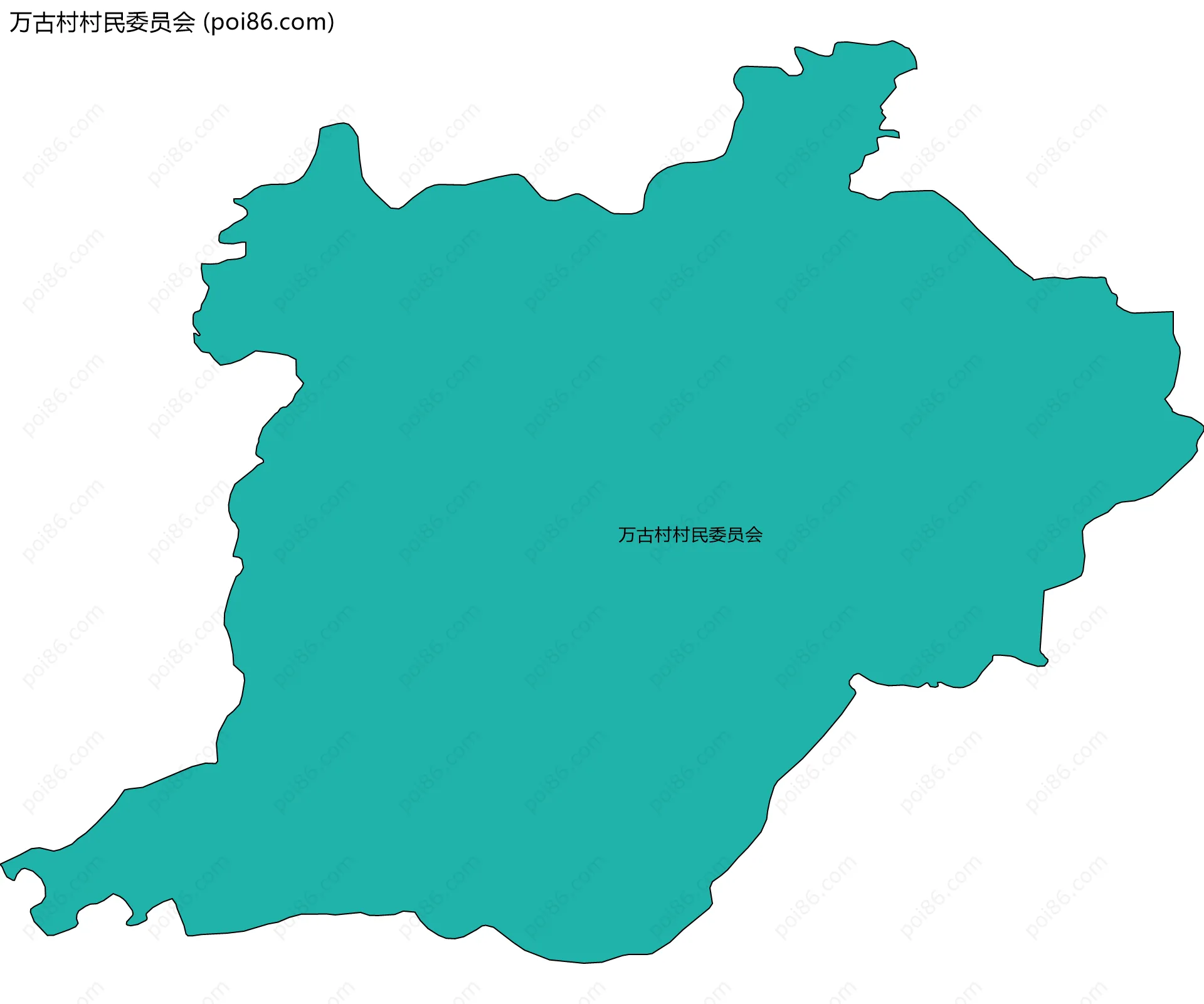 万古村村民委员会边界地图