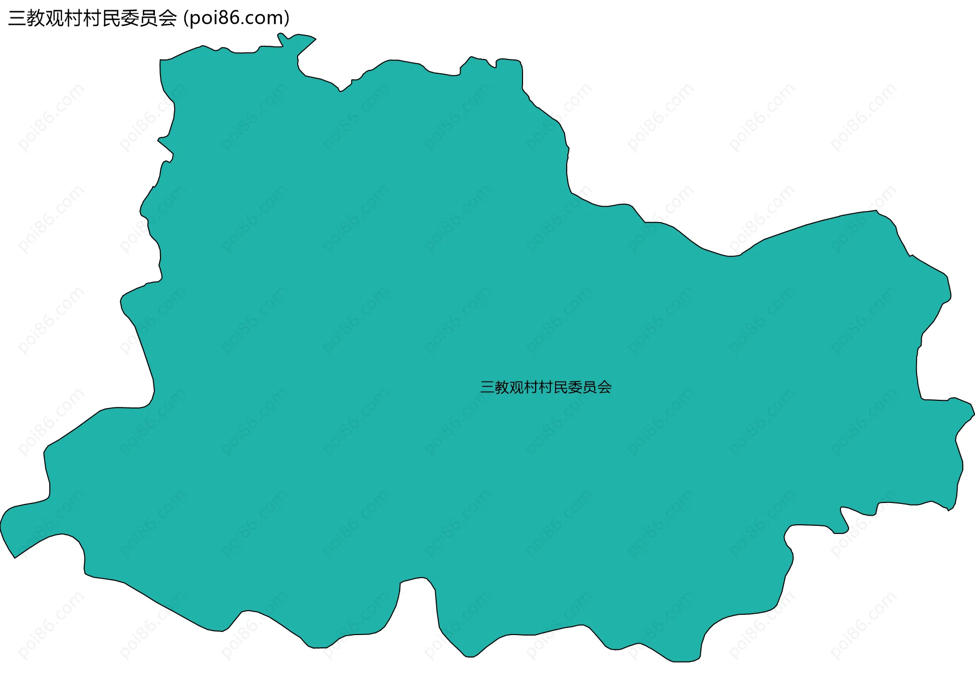 三教观村村民委员会边界地图