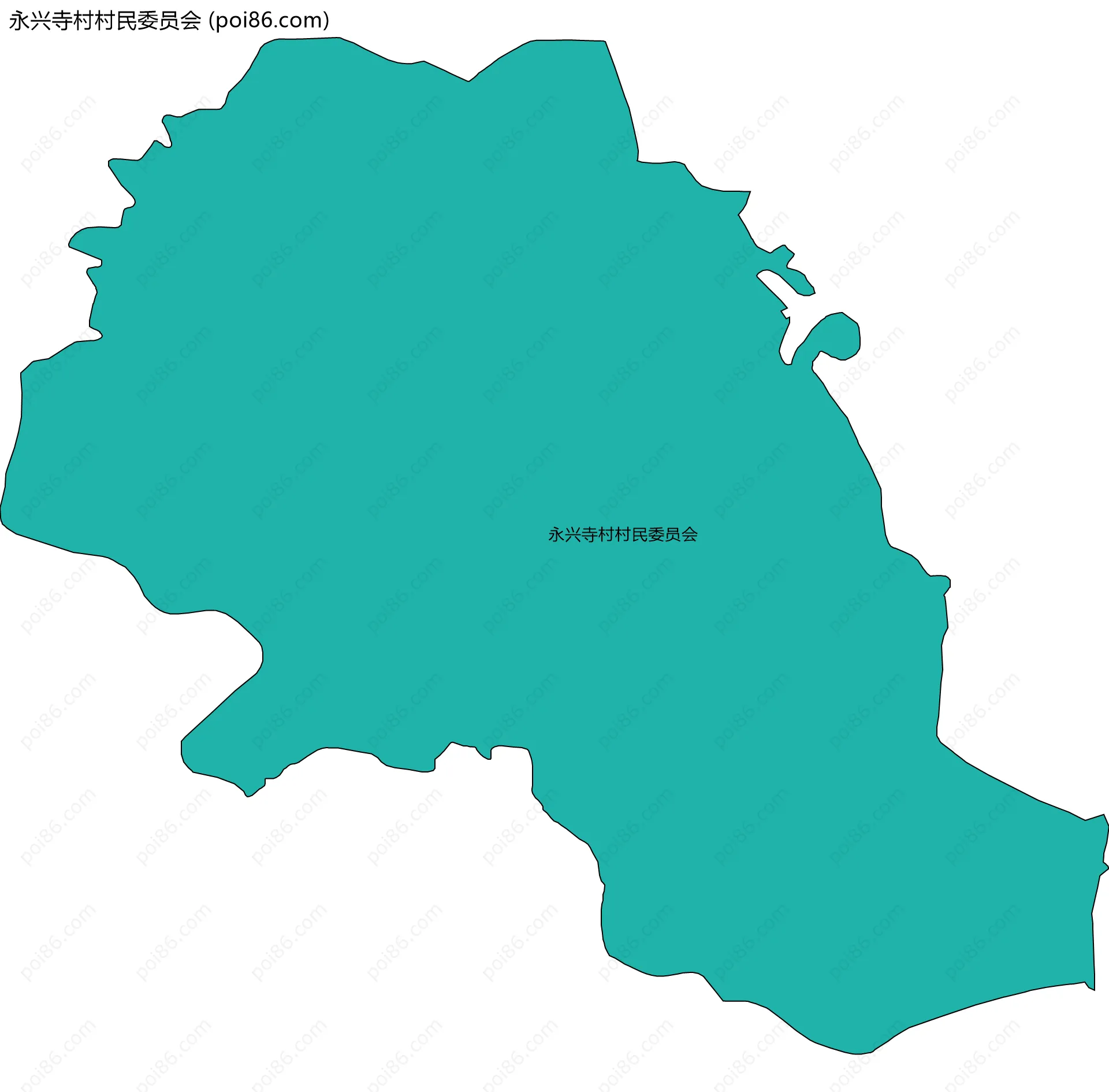永兴寺村村民委员会边界地图