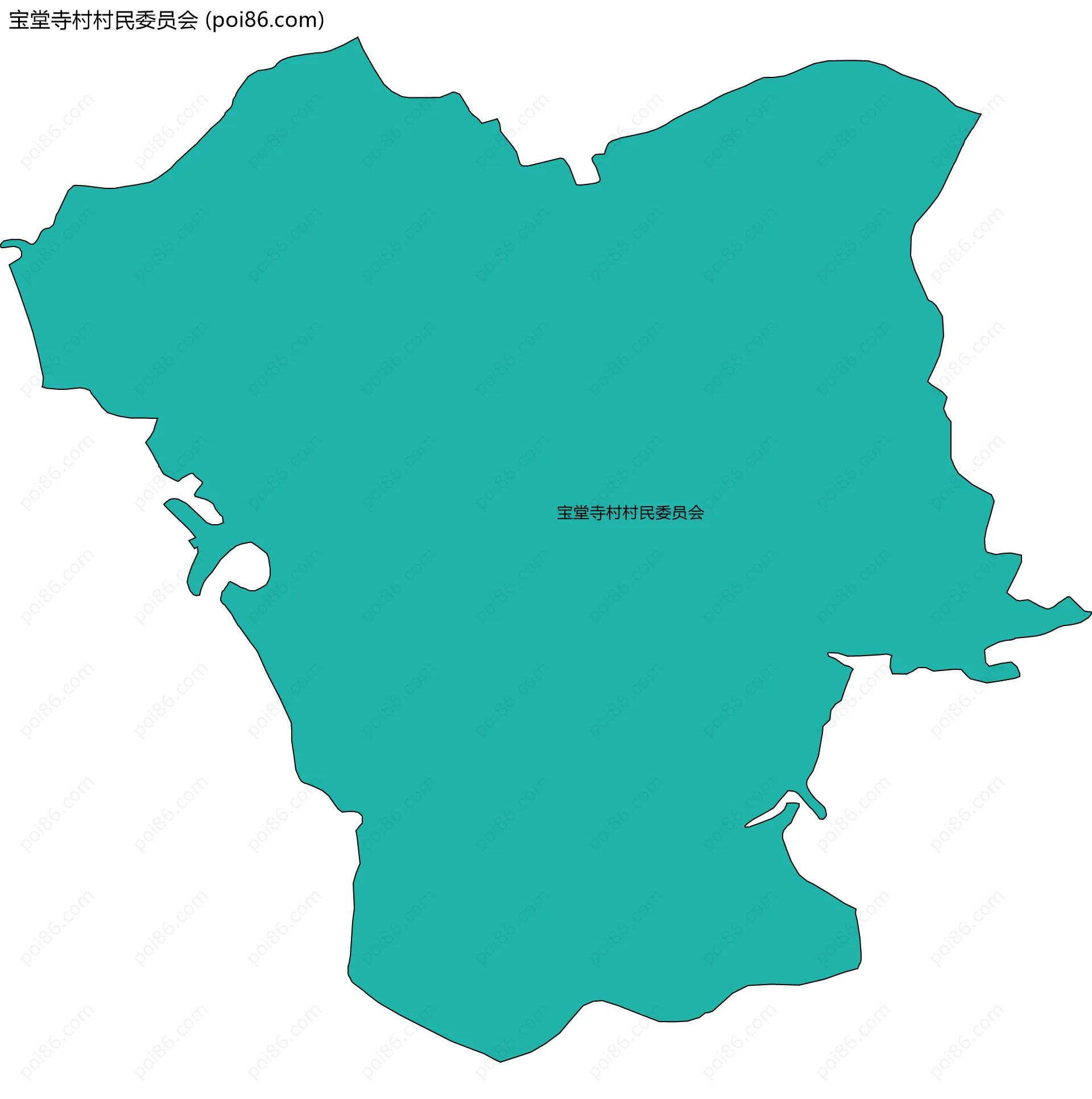 宝堂寺村村民委员会边界地图