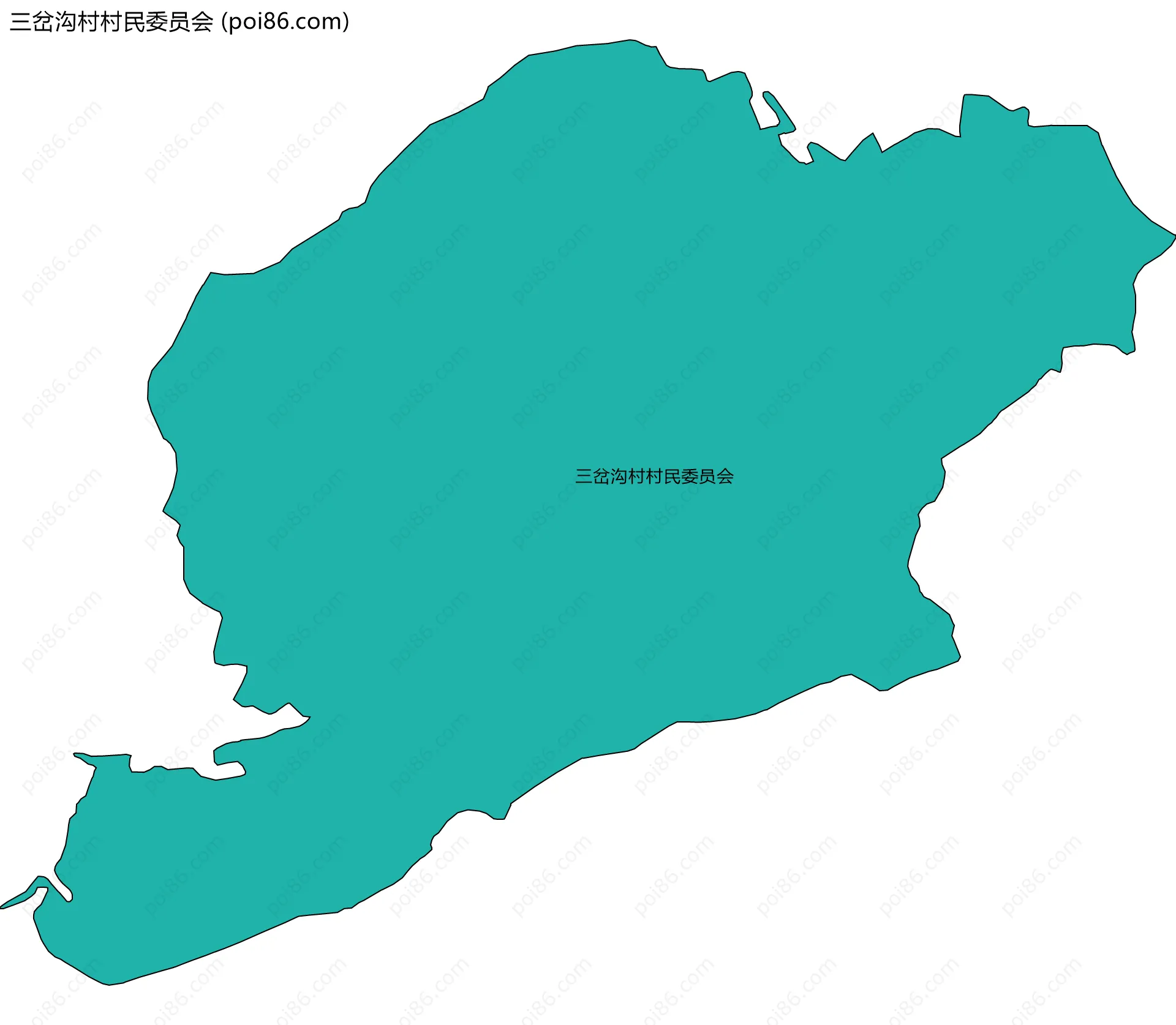 三岔沟村村民委员会边界地图
