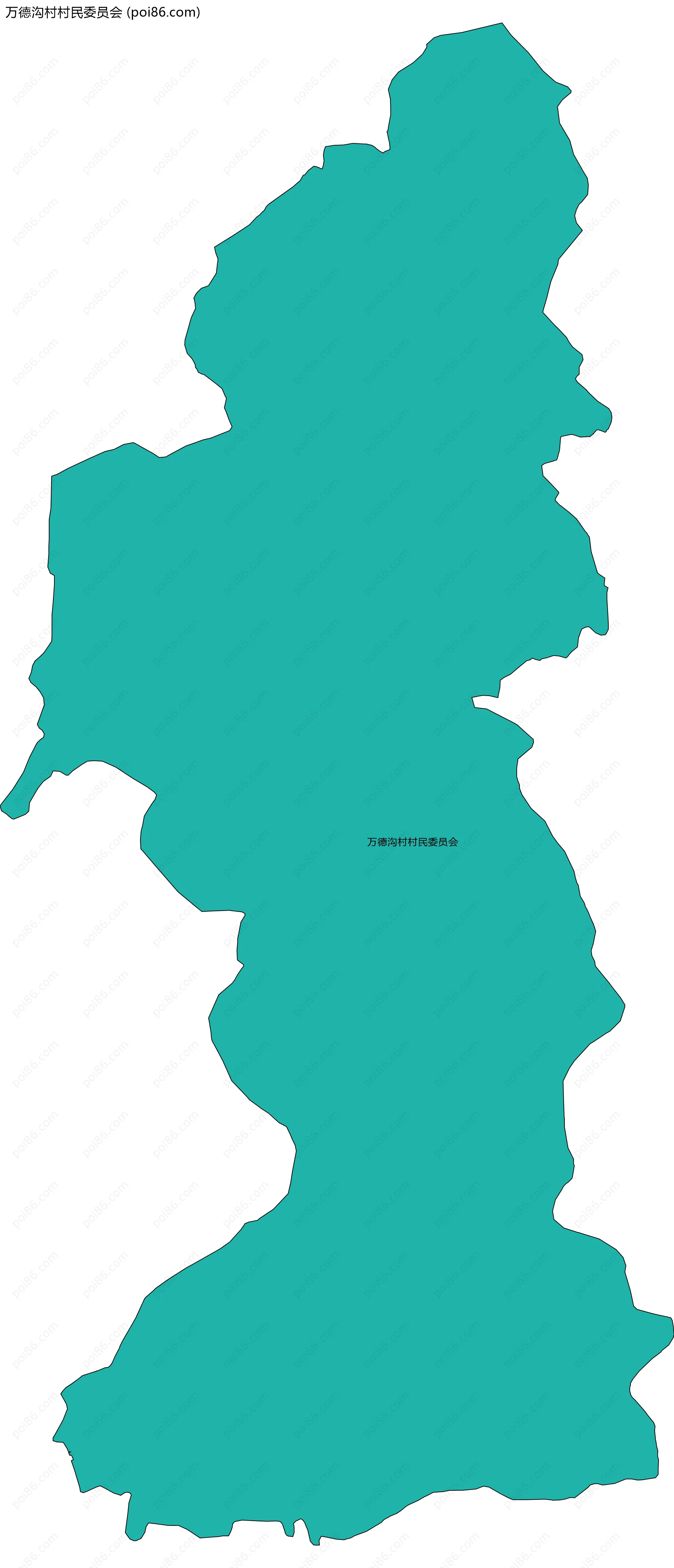 万德沟村村民委员会边界地图