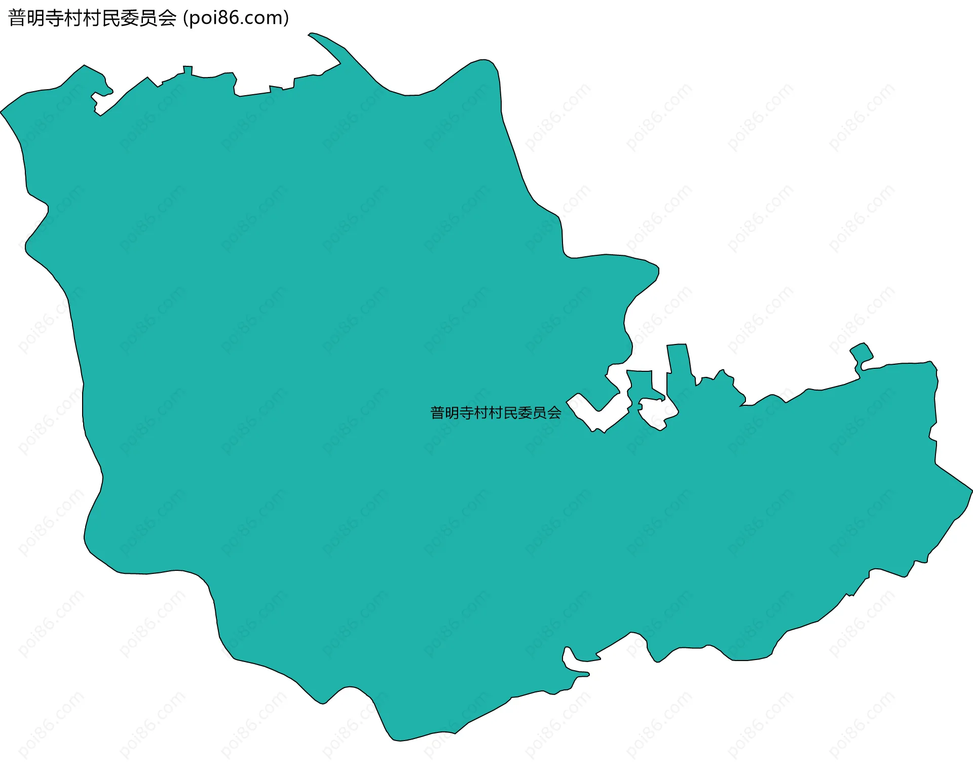 普明寺村村民委员会边界地图