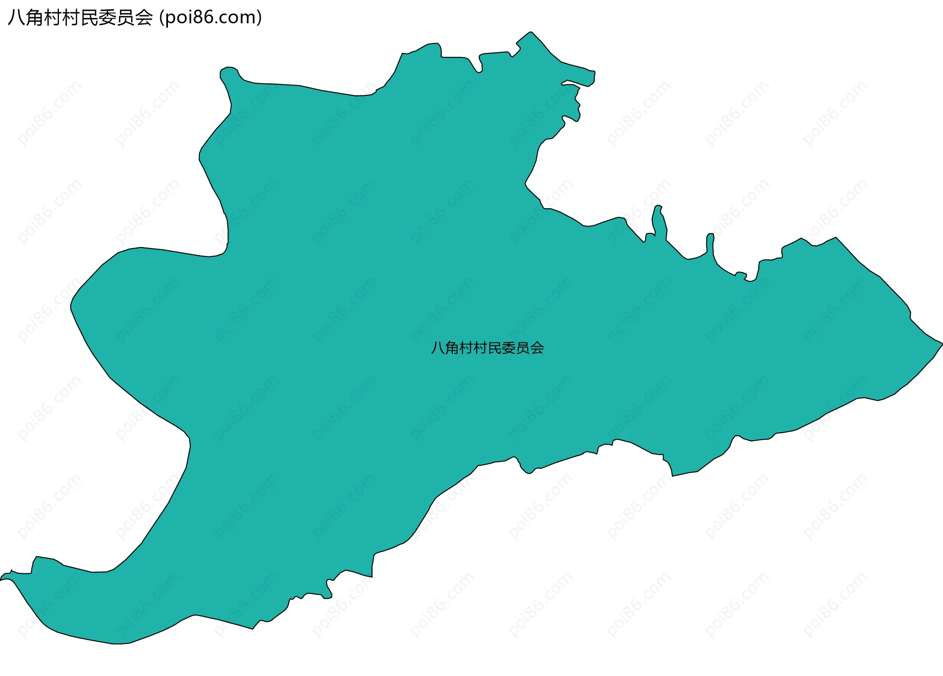 八角村村民委员会边界地图