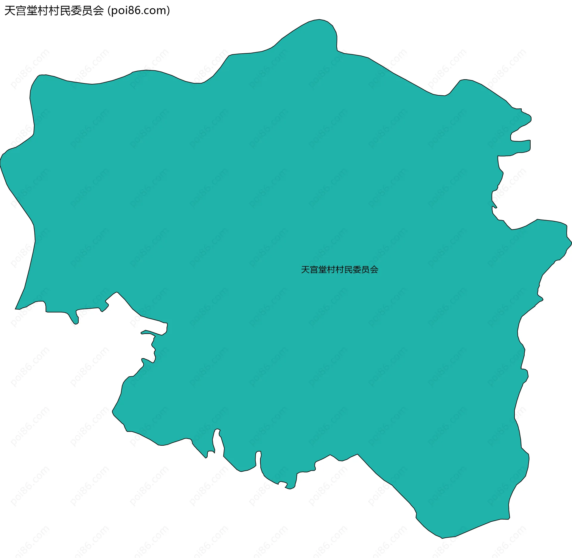 天宫堂村村民委员会边界地图
