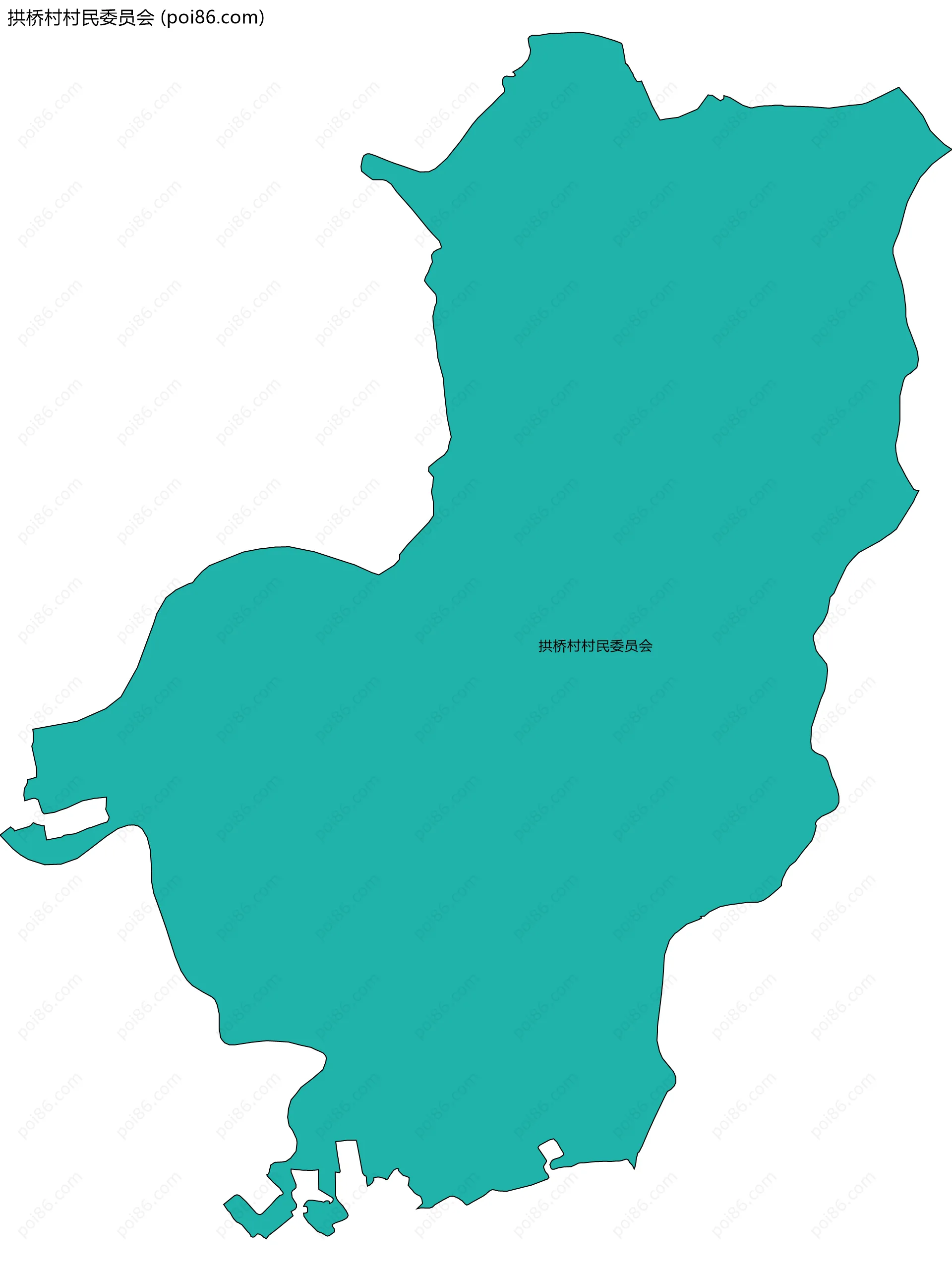 拱桥村村民委员会边界地图