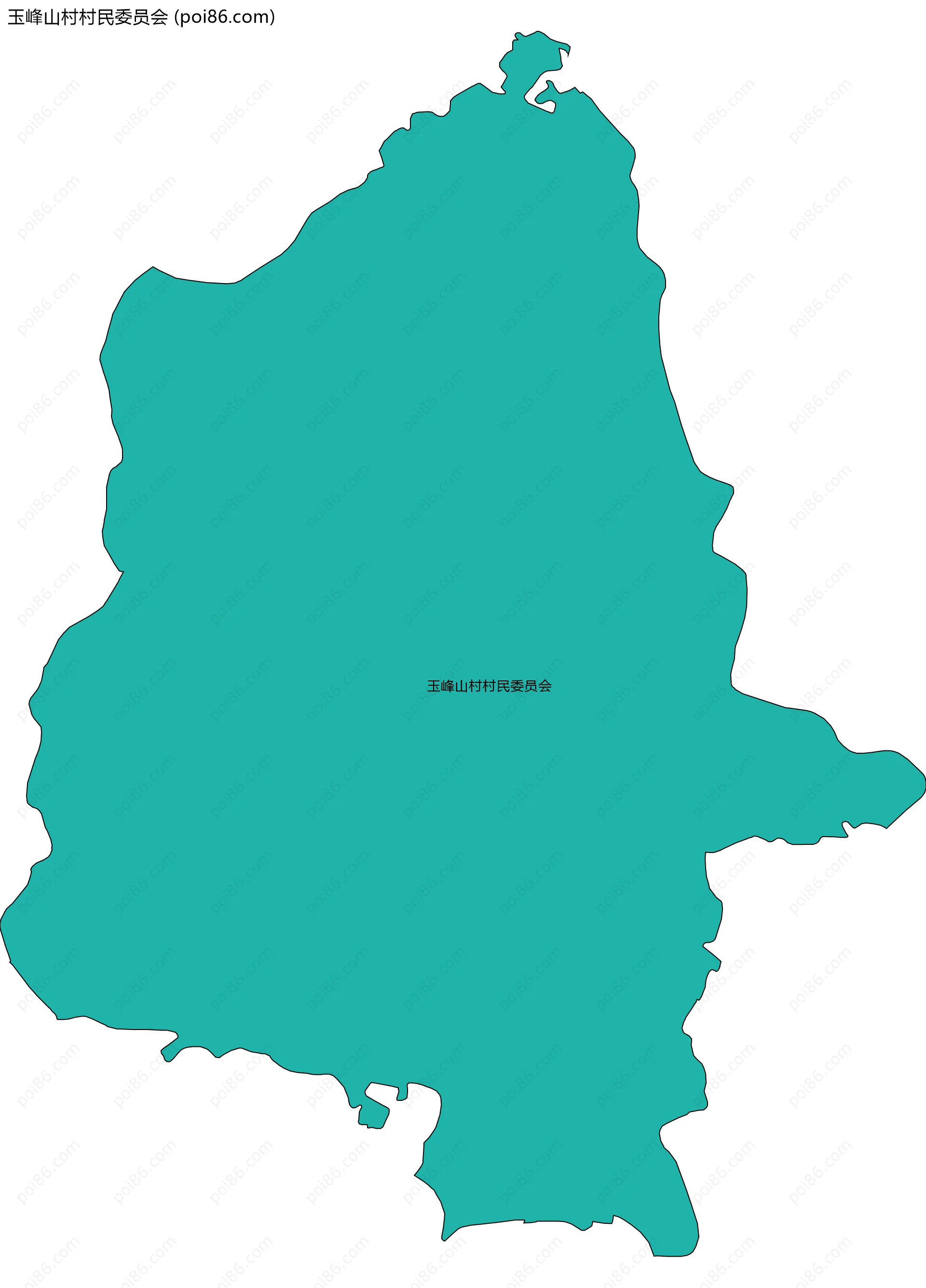 玉峰山村村民委员会边界地图