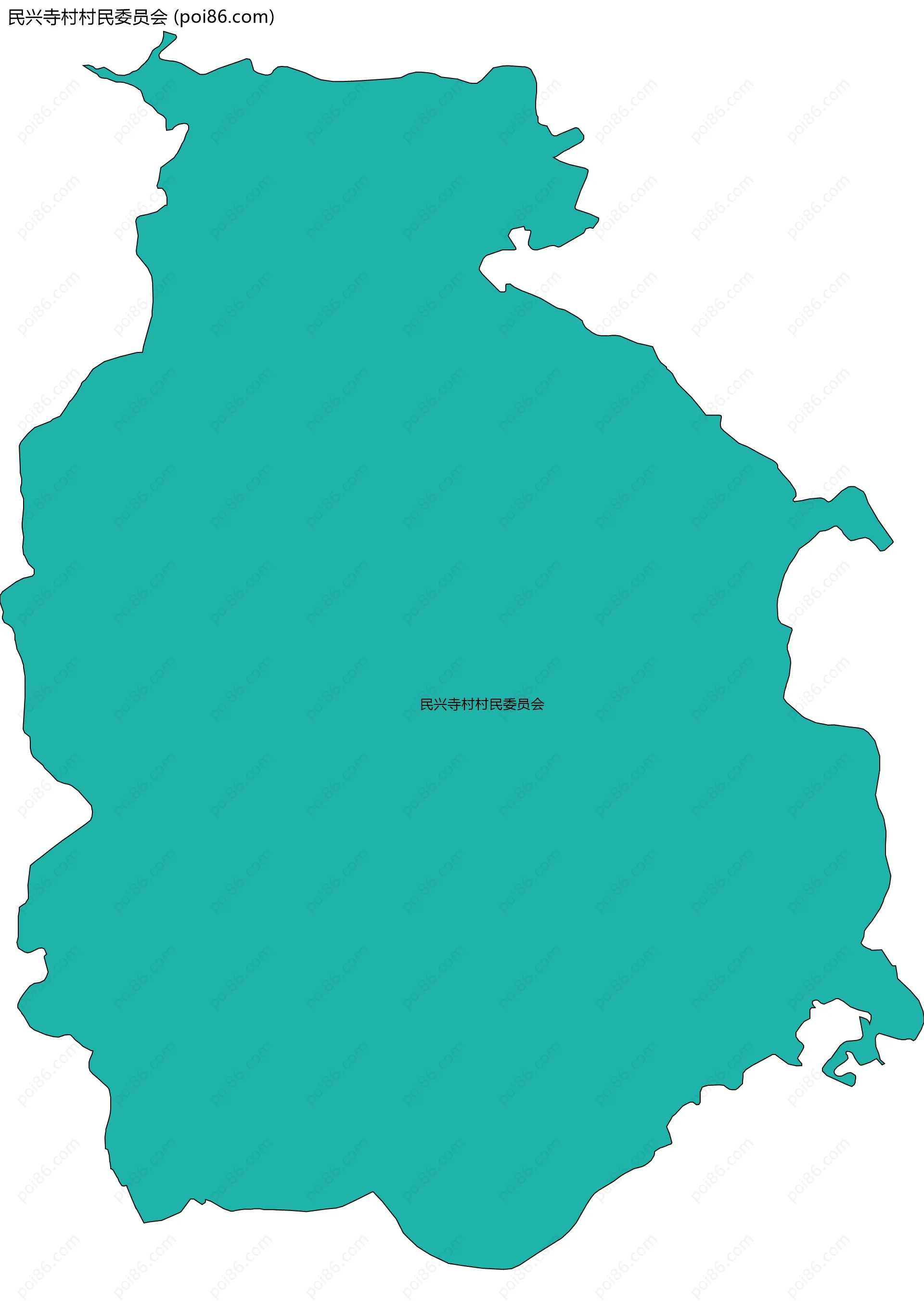 民兴寺村村民委员会边界地图