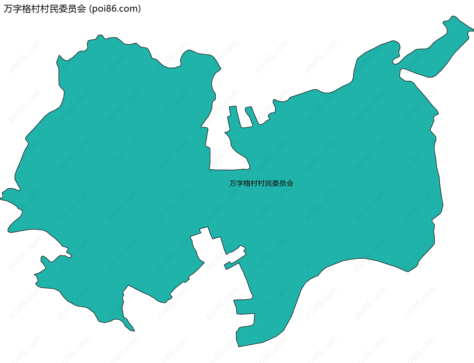 万字格村村民委员会边界地图