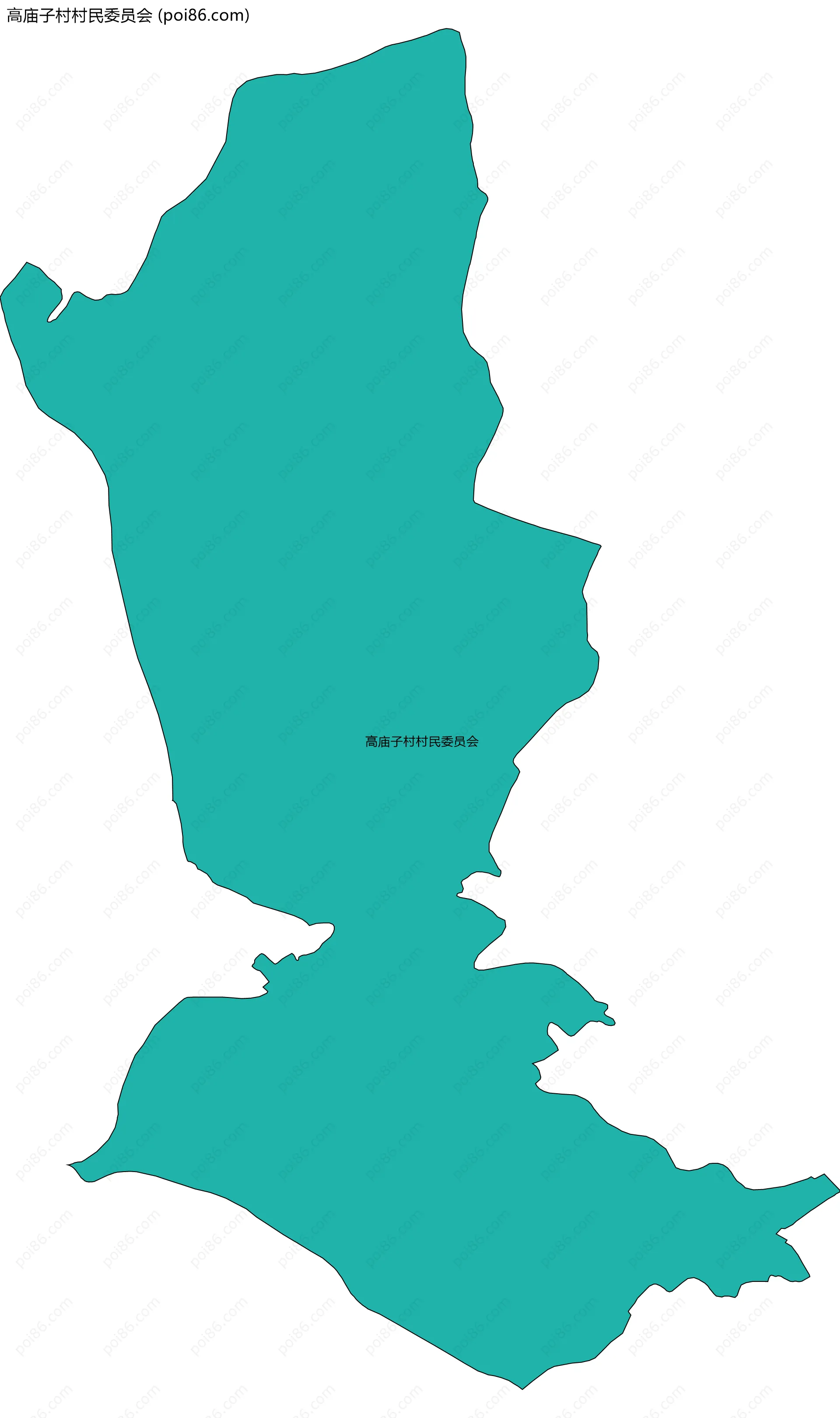 高庙子村村民委员会边界地图
