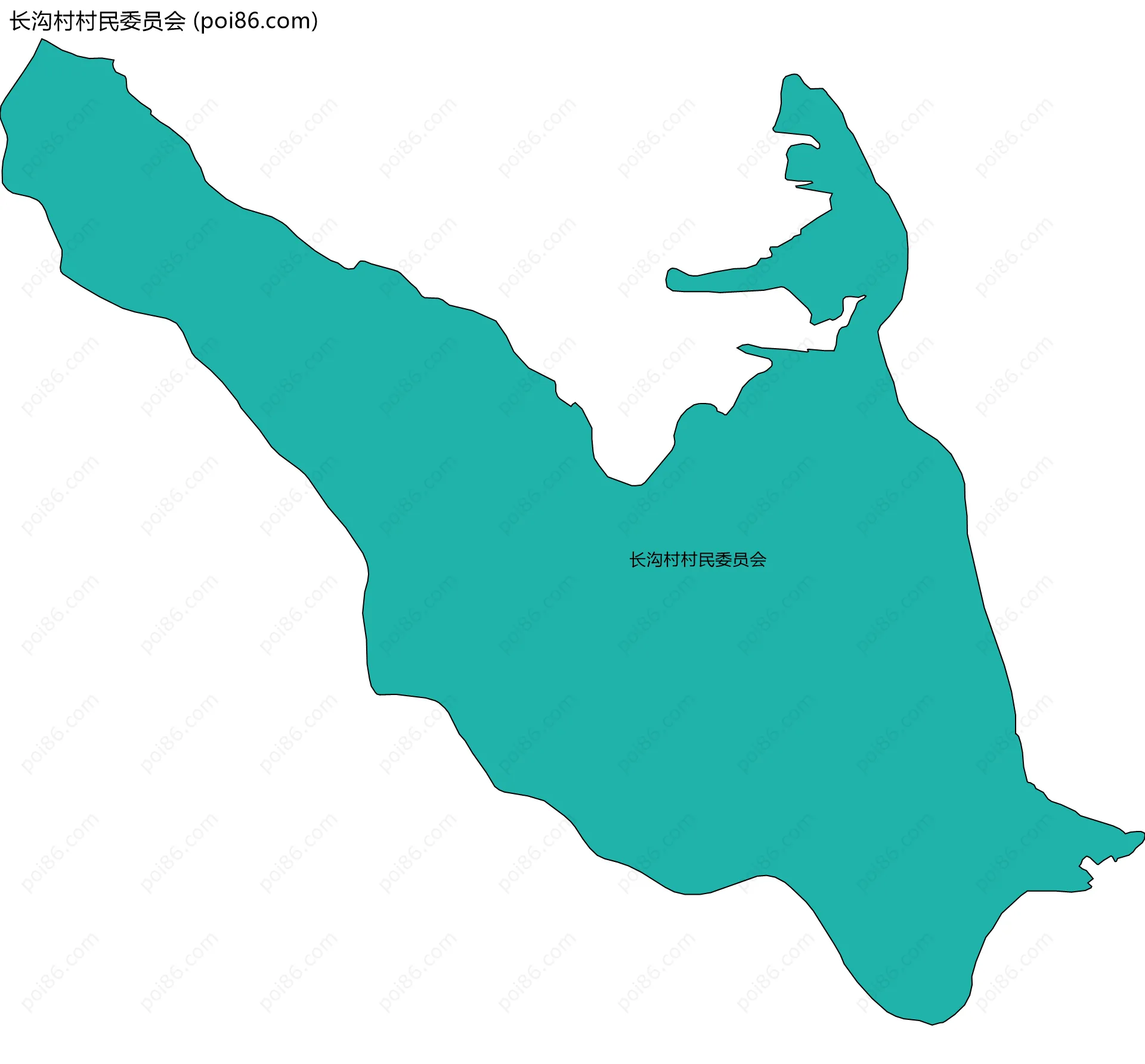 长沟村村民委员会边界地图