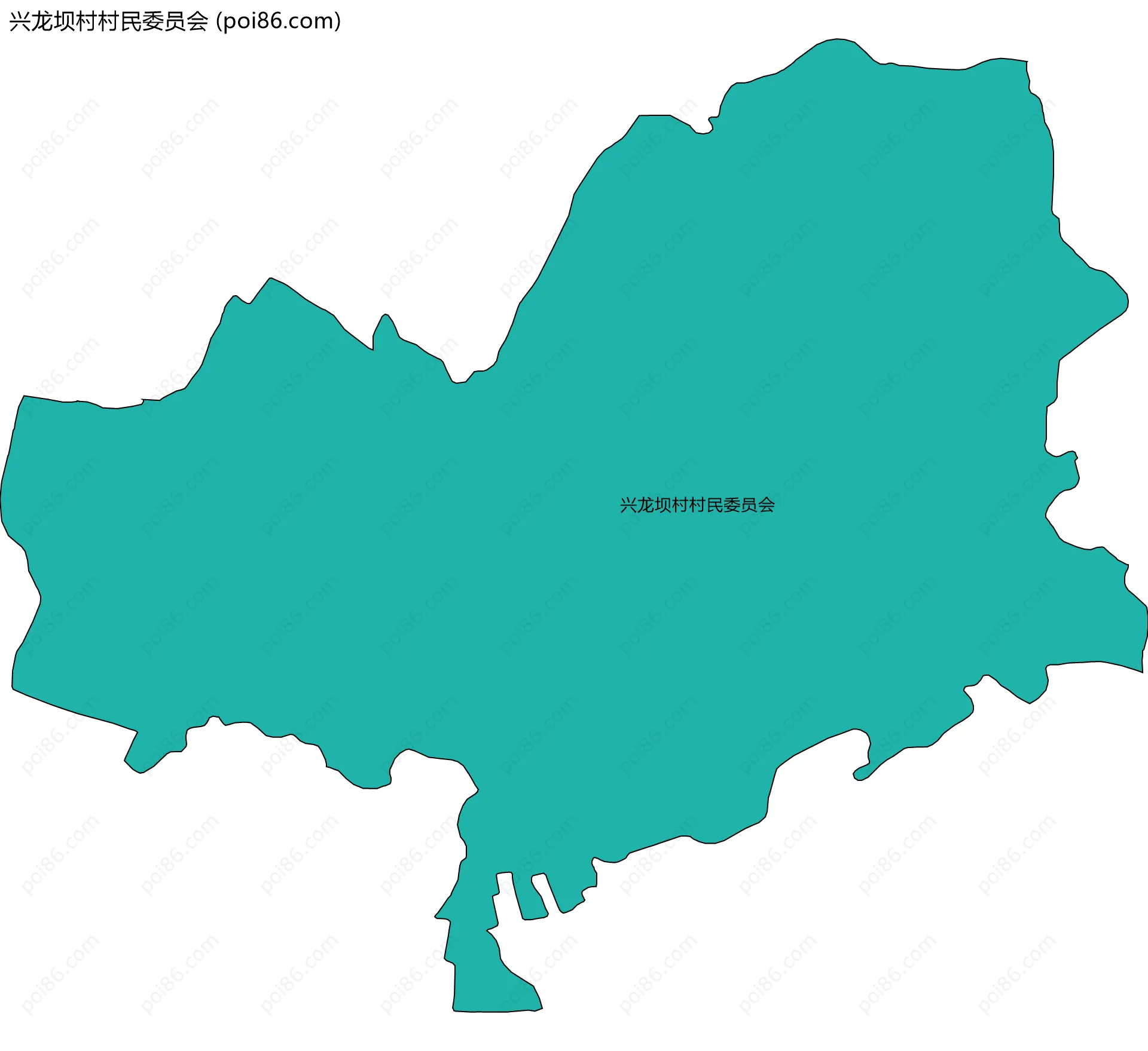 兴龙坝村村民委员会边界地图