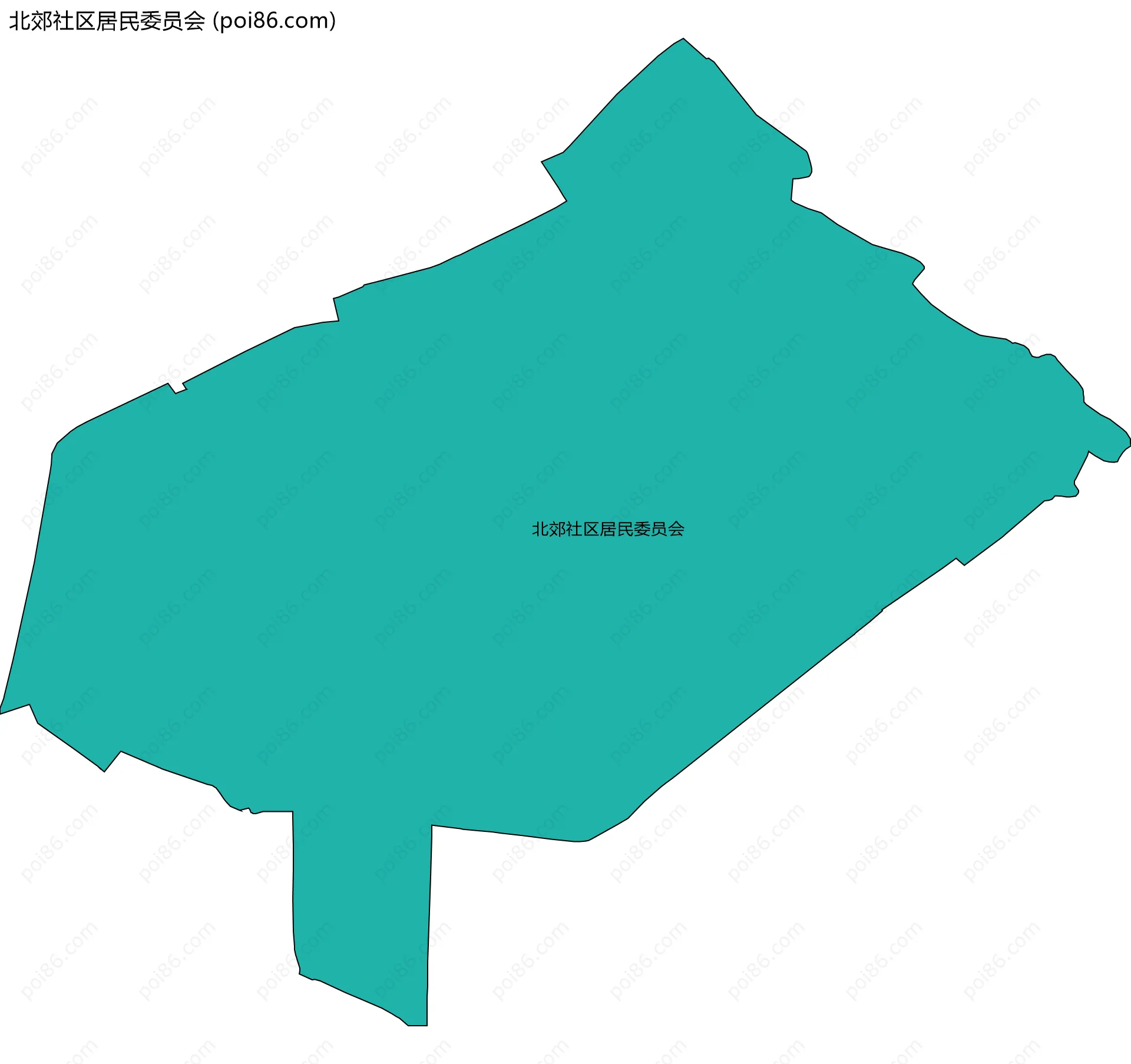 北郊社区居民委员会边界地图