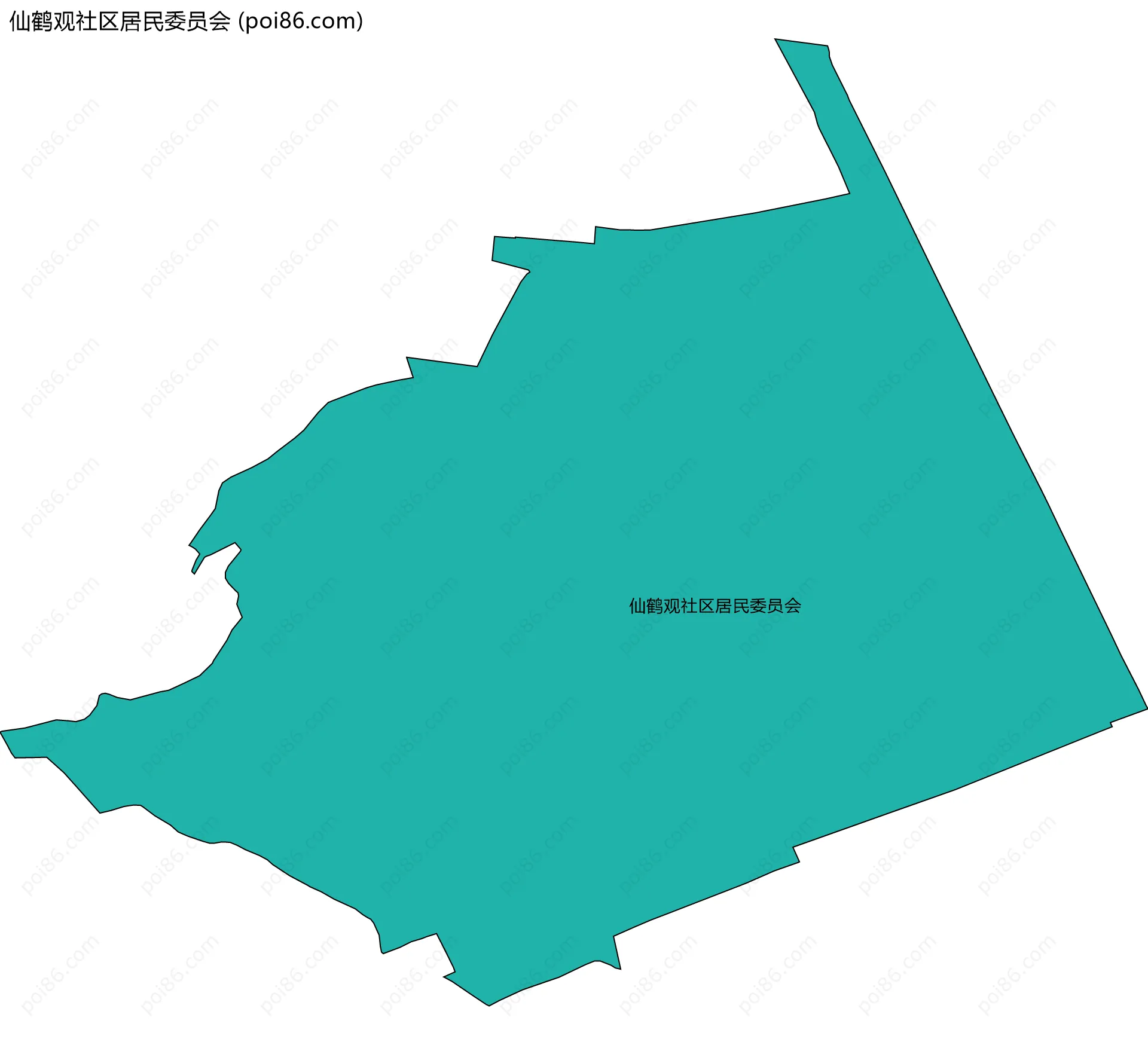 仙鹤观社区居民委员会边界地图