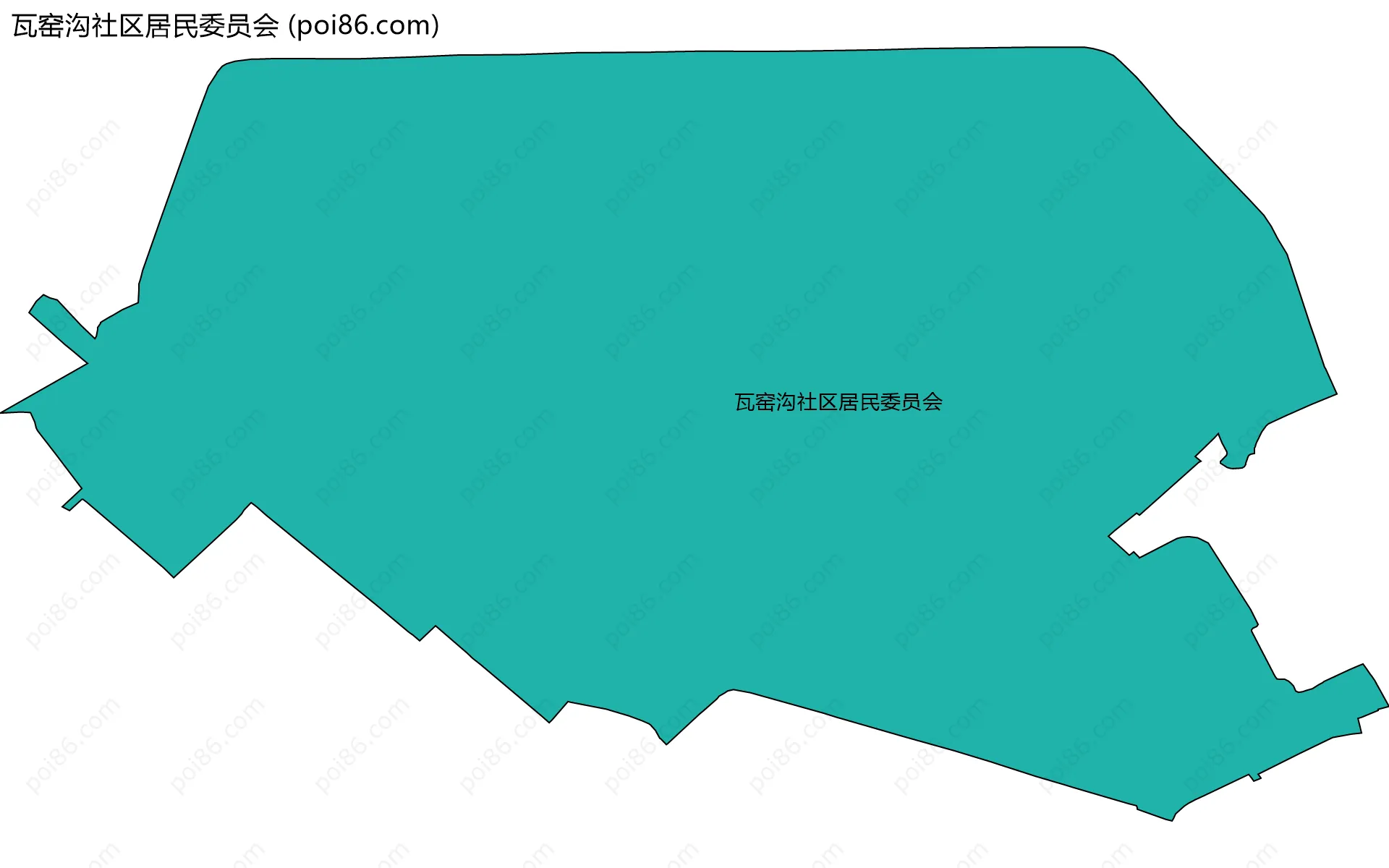 瓦窑沟社区居民委员会边界地图