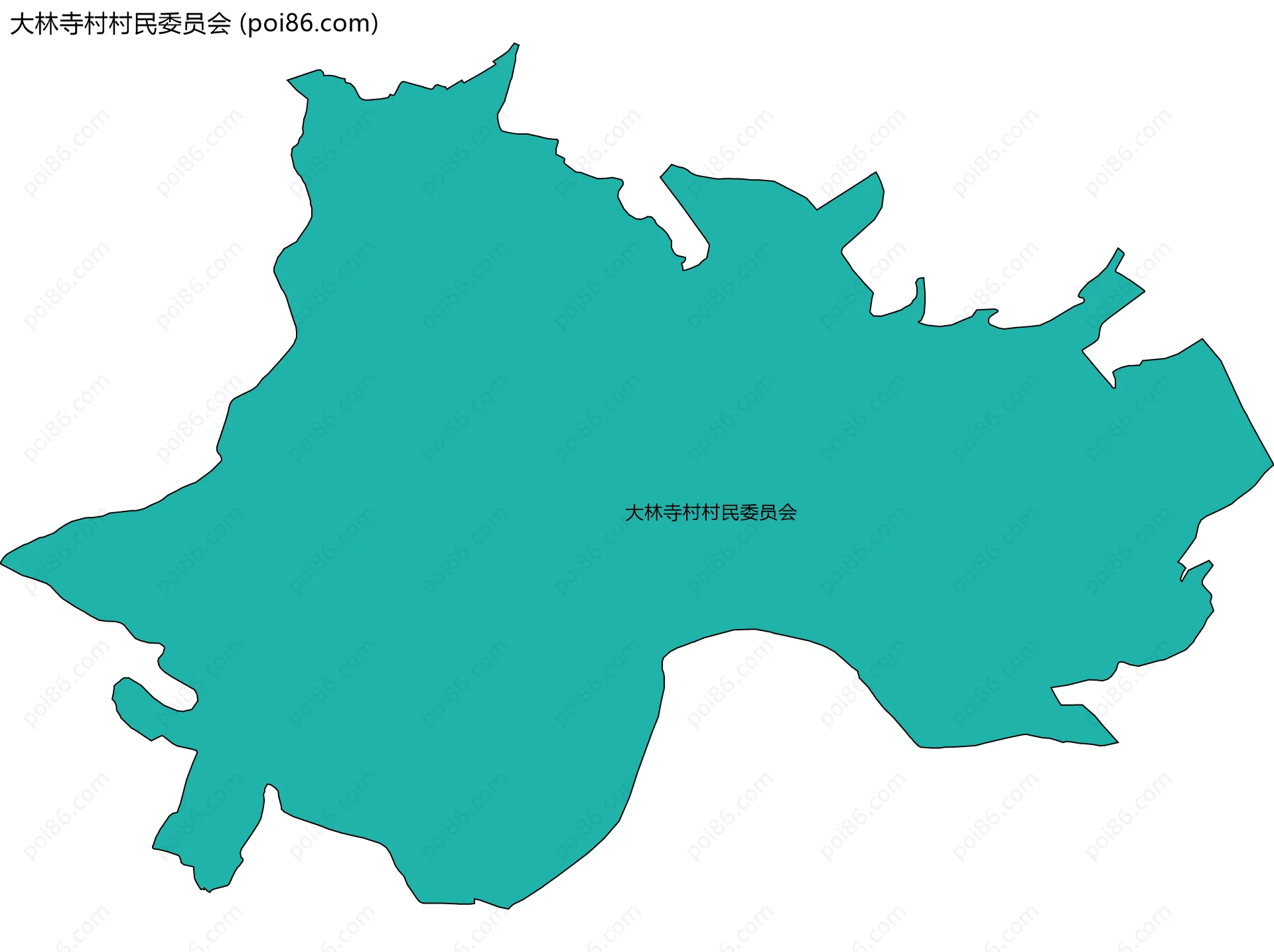 大林寺村村民委员会边界地图