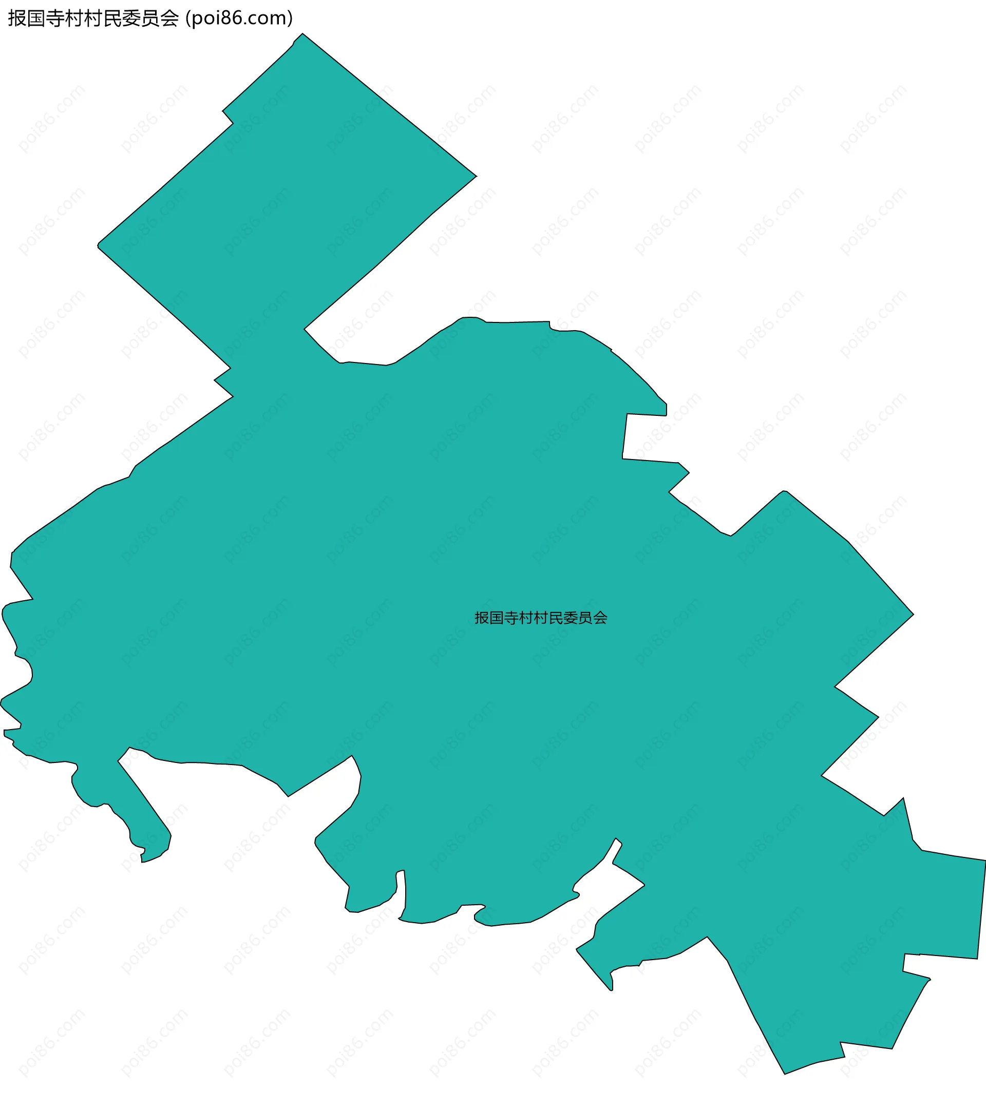 报国寺村村民委员会边界地图