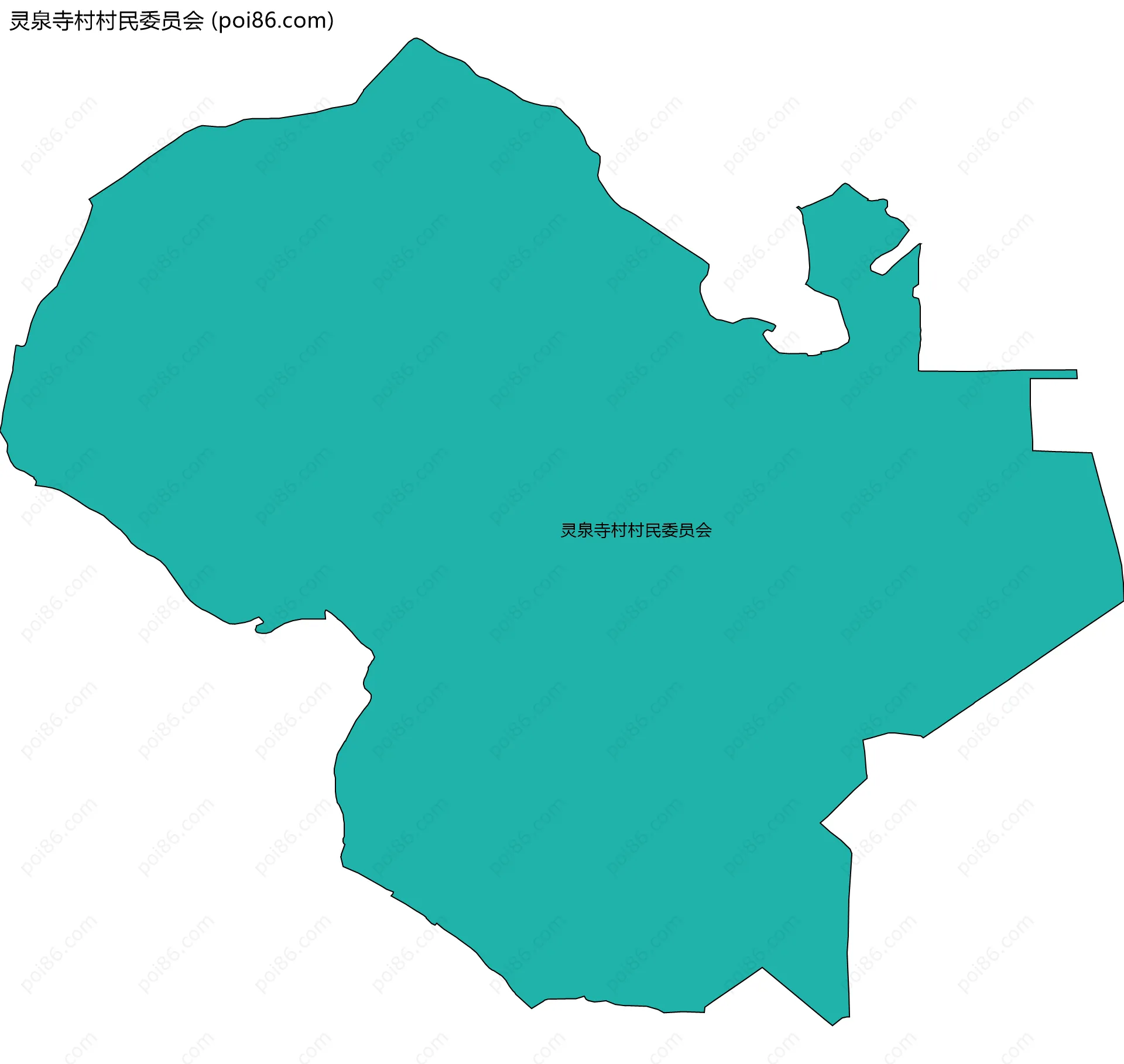 灵泉寺村村民委员会边界地图