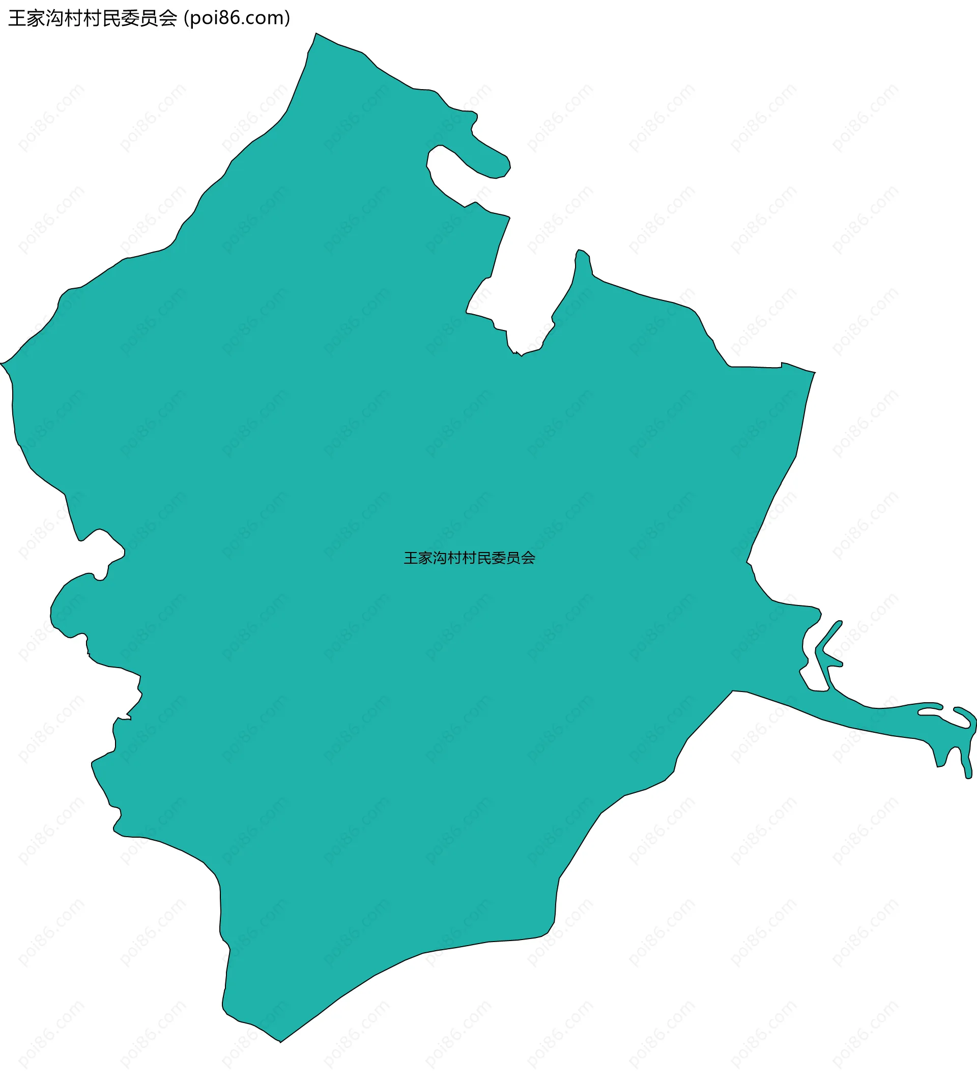 王家沟村村民委员会边界地图