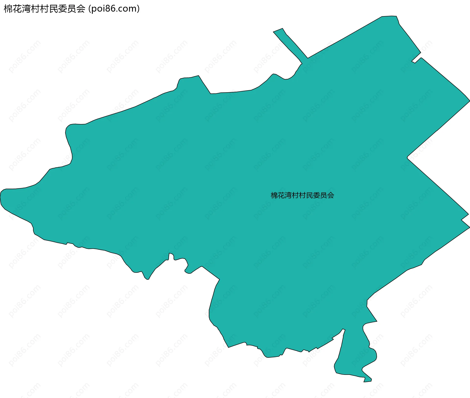 棉花湾村村民委员会边界地图