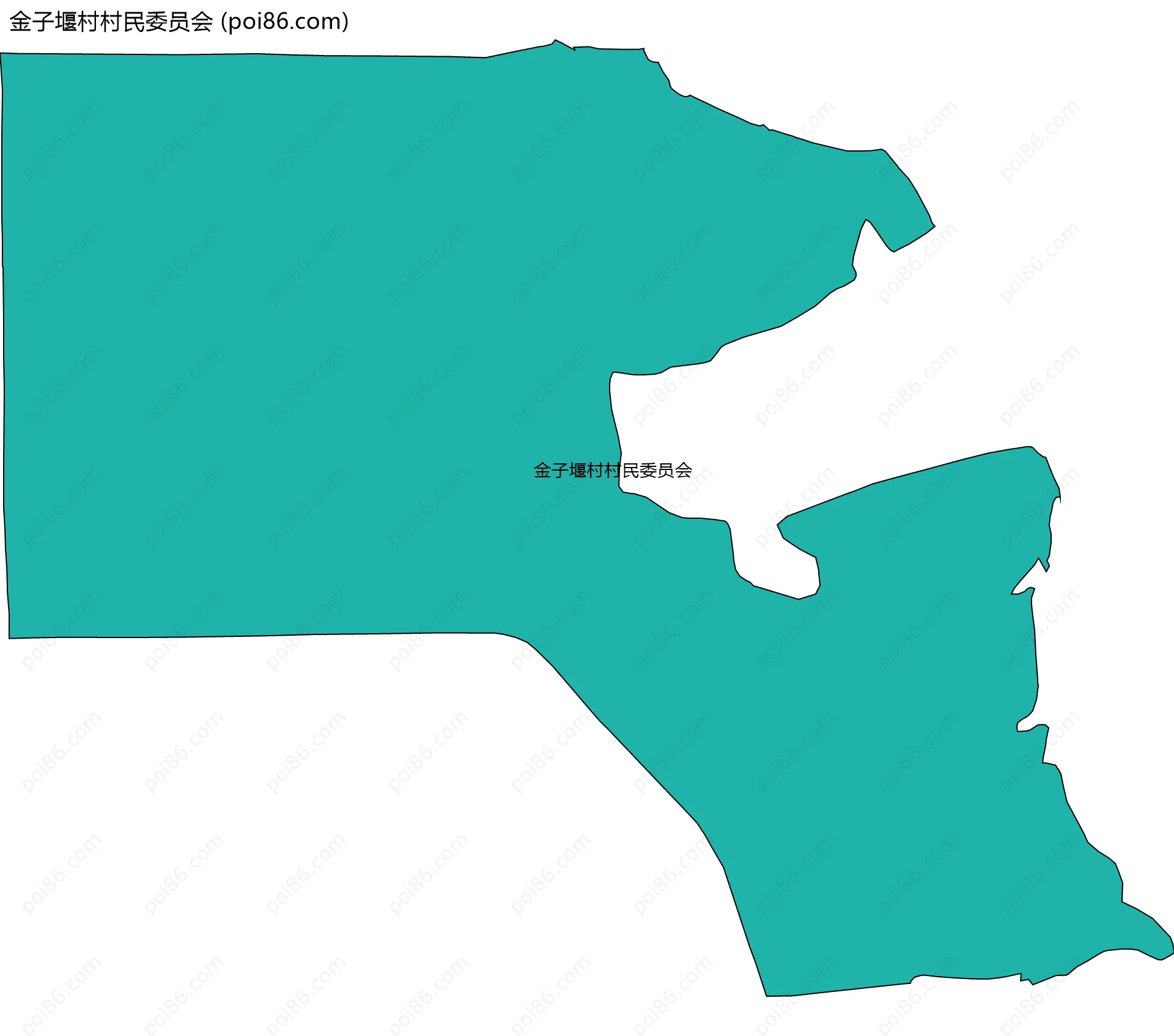 金子堰村村民委员会边界地图