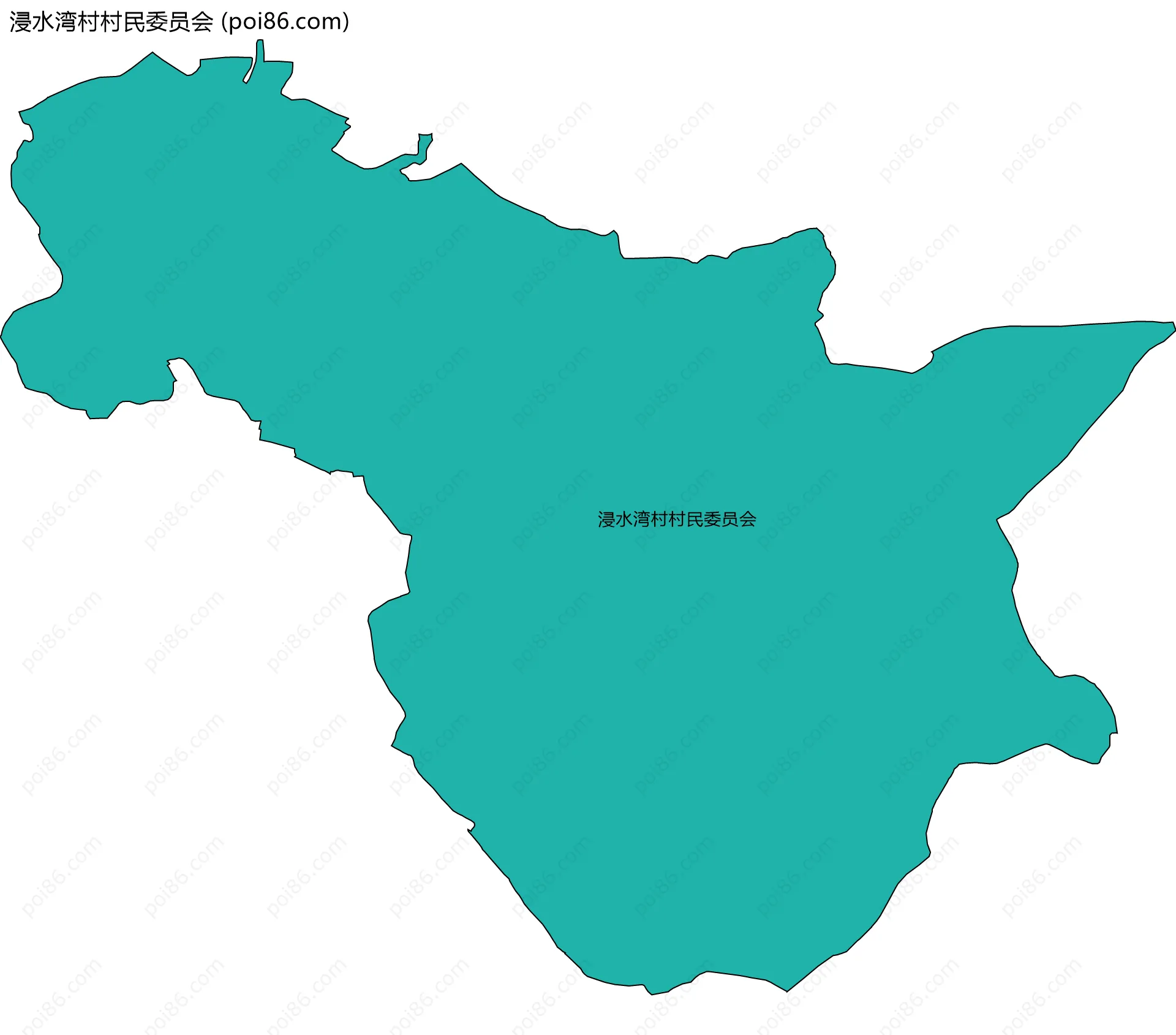 浸水湾村村民委员会边界地图