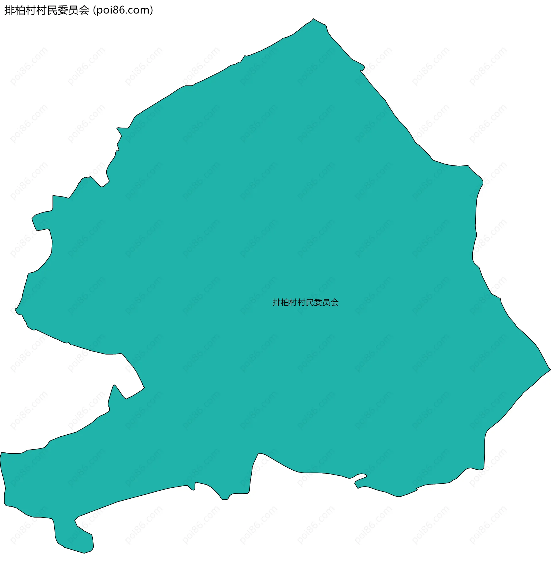 排柏村村民委员会边界地图