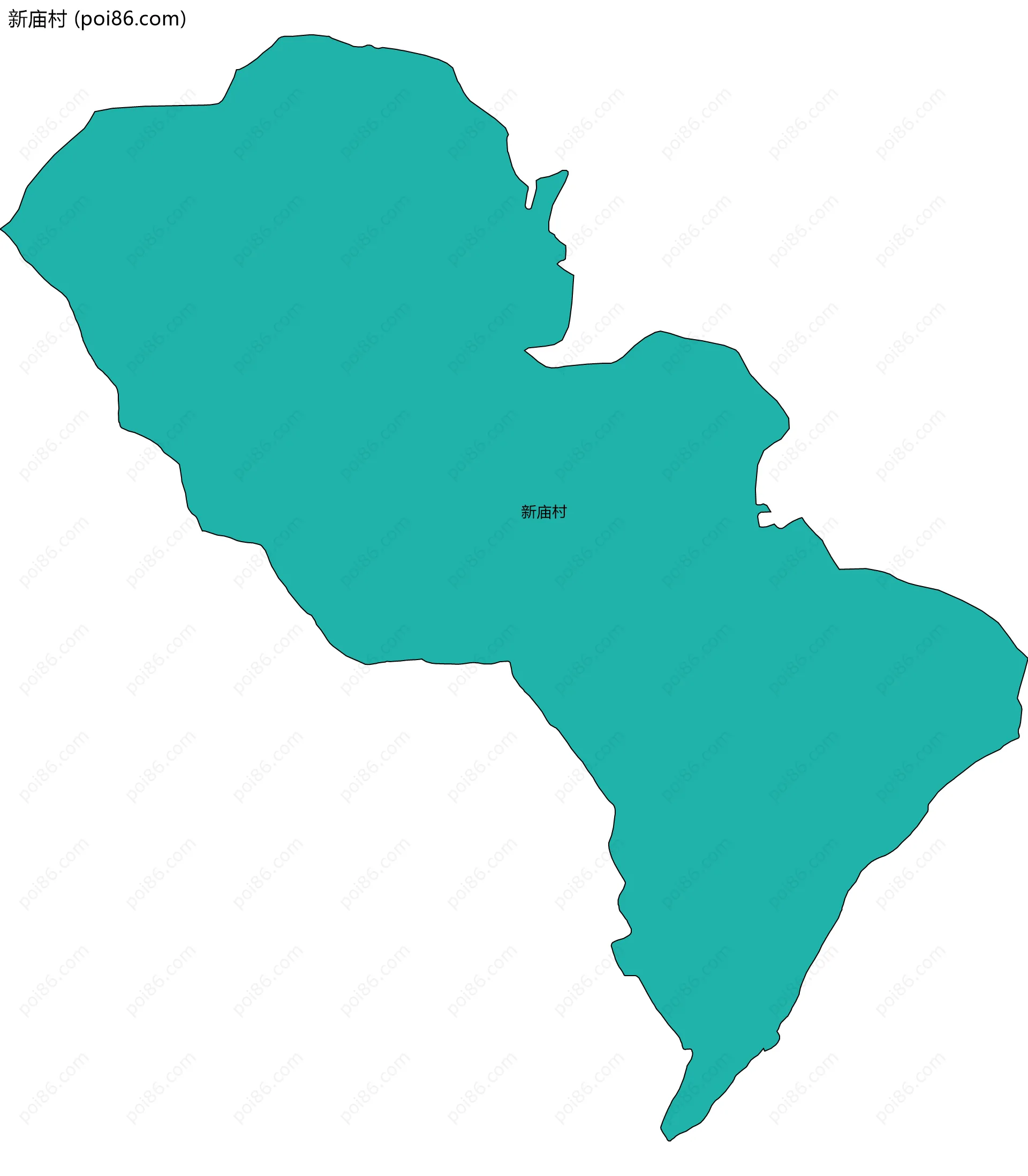 新庙村边界地图