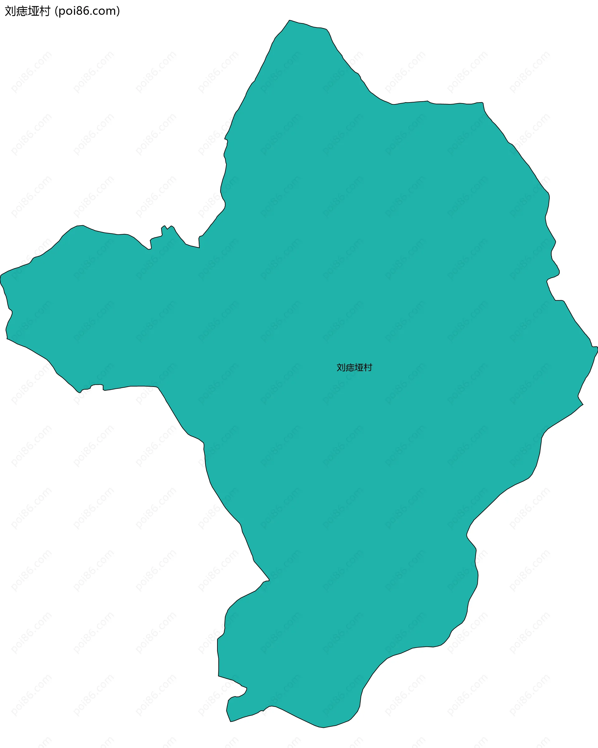 刘痣垭村边界地图