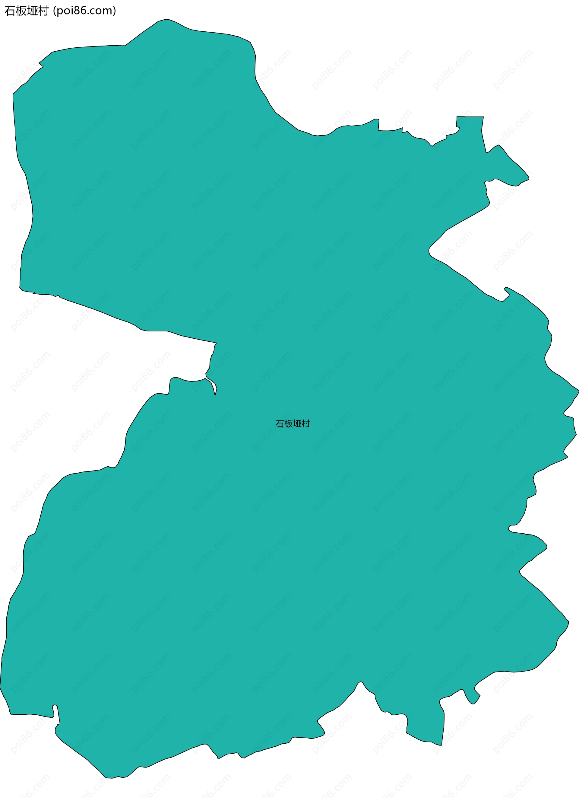 石板垭村边界地图