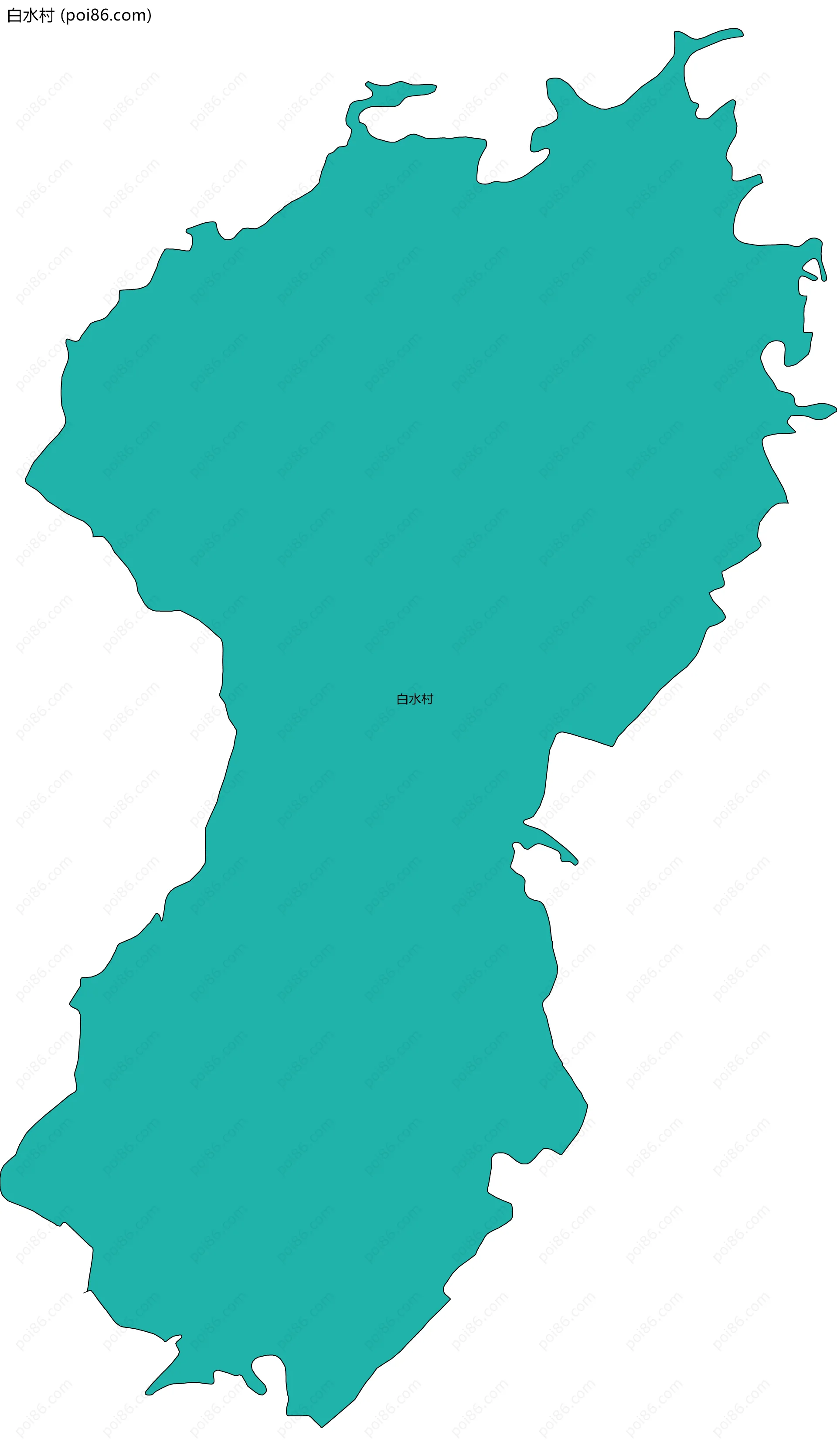 白水村边界地图